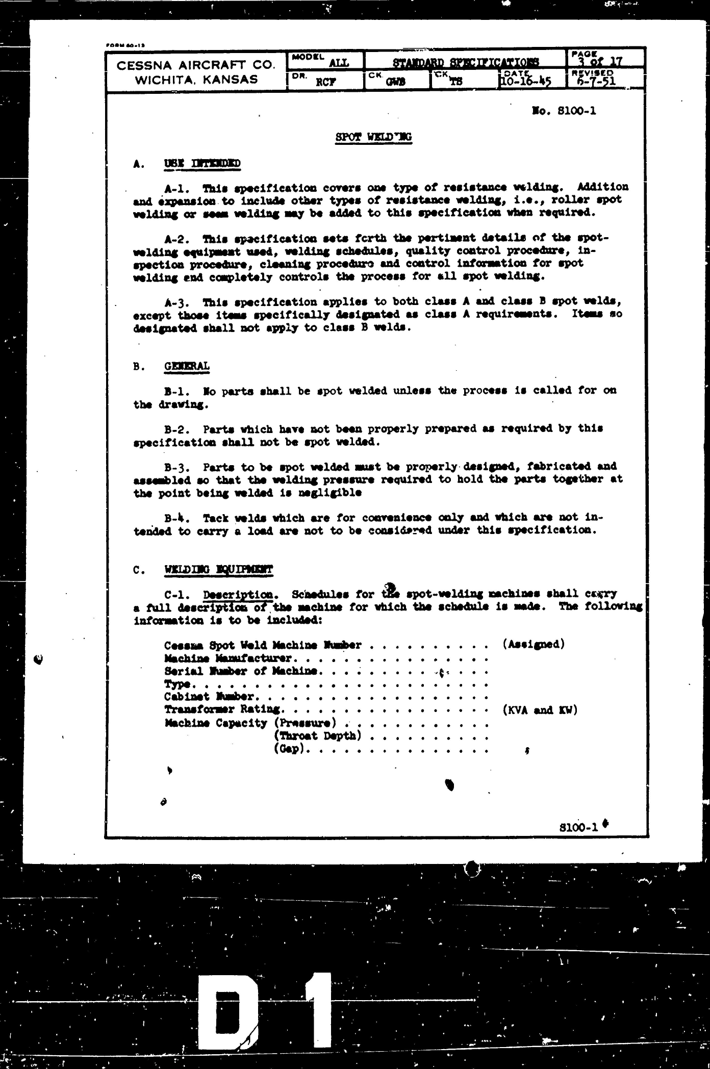 Sample page 4 from AirCorps Library document: Process Specification for Spot Welding