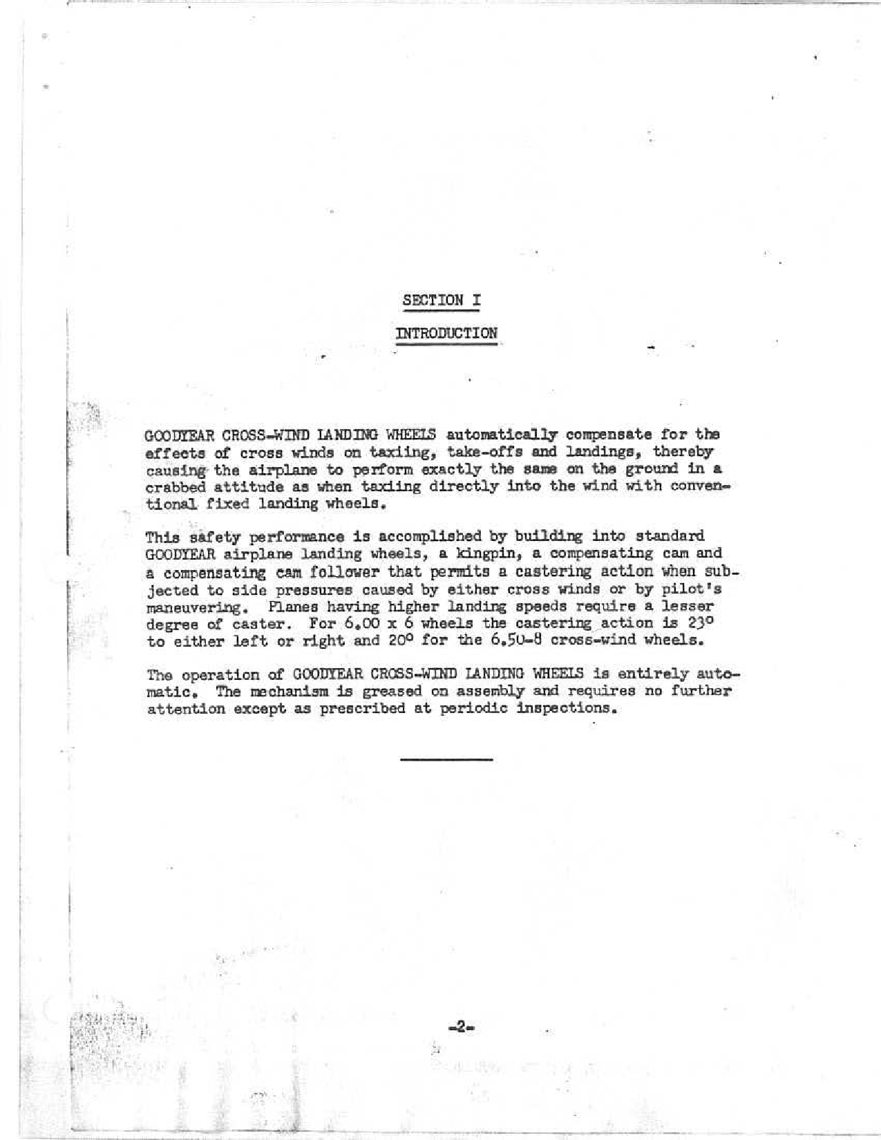 Sample page 5 from AirCorps Library document: Operation and Service Manual for Goodyear Cross-Wind Landing Wheels