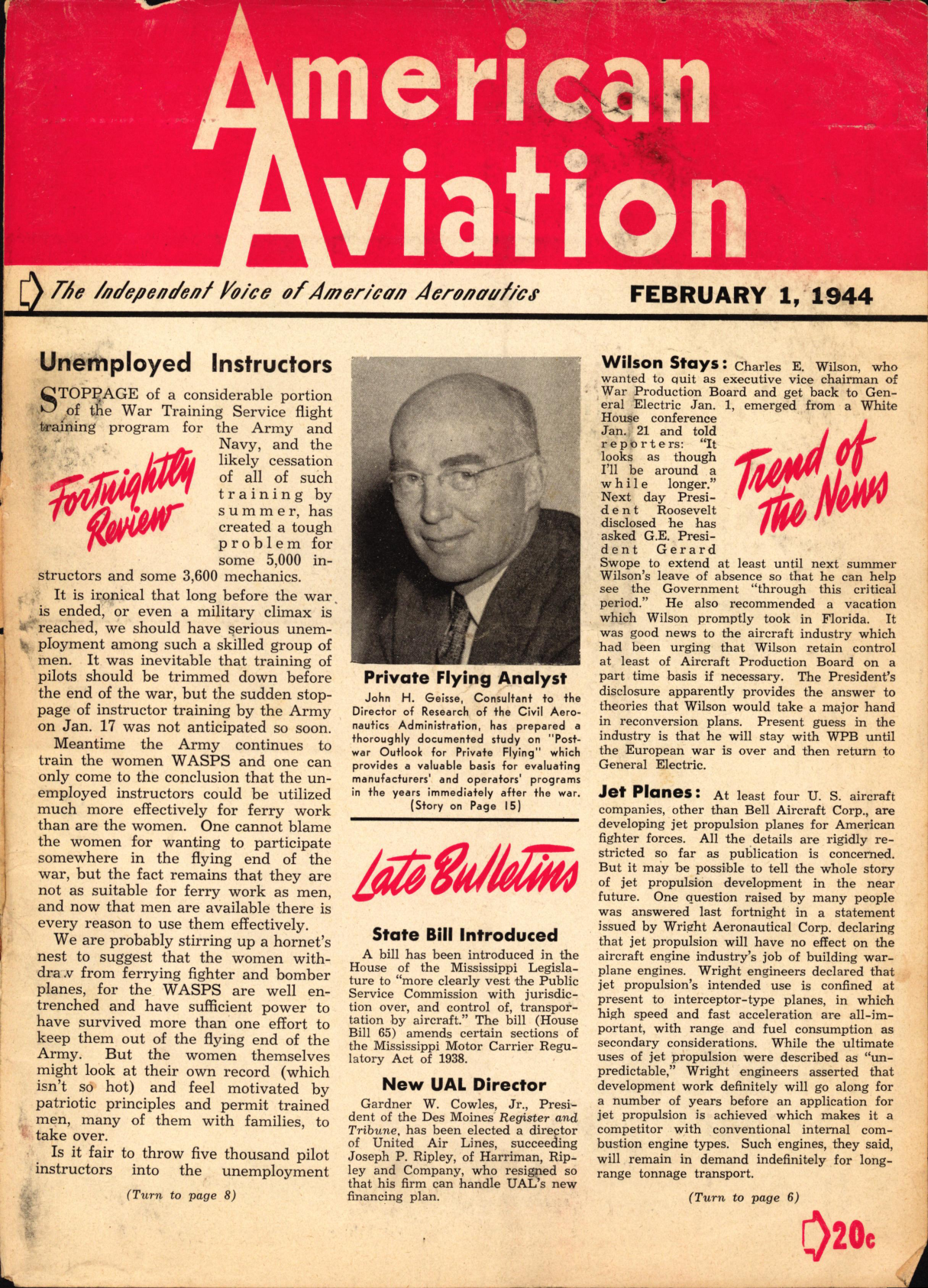 Sample page 1 from AirCorps Library document: American Aviation Magazine - Volume 7 - No. 17
