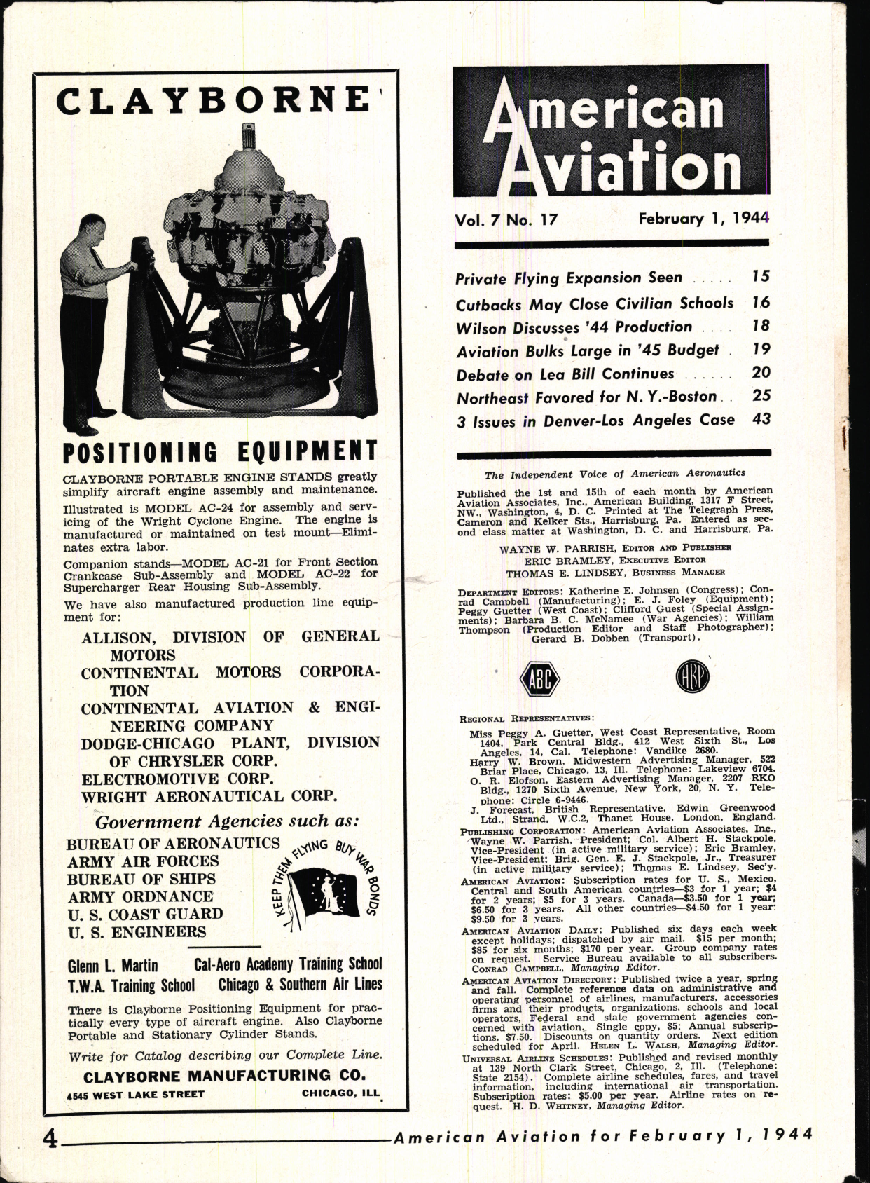 Sample page 8 from AirCorps Library document: American Aviation Magazine - Volume 7 - No. 17
