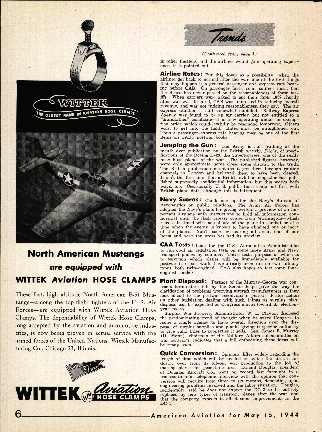 Sample page 6 from AirCorps Library document: American Aviation Magazine - Volume 7 - No. 24
