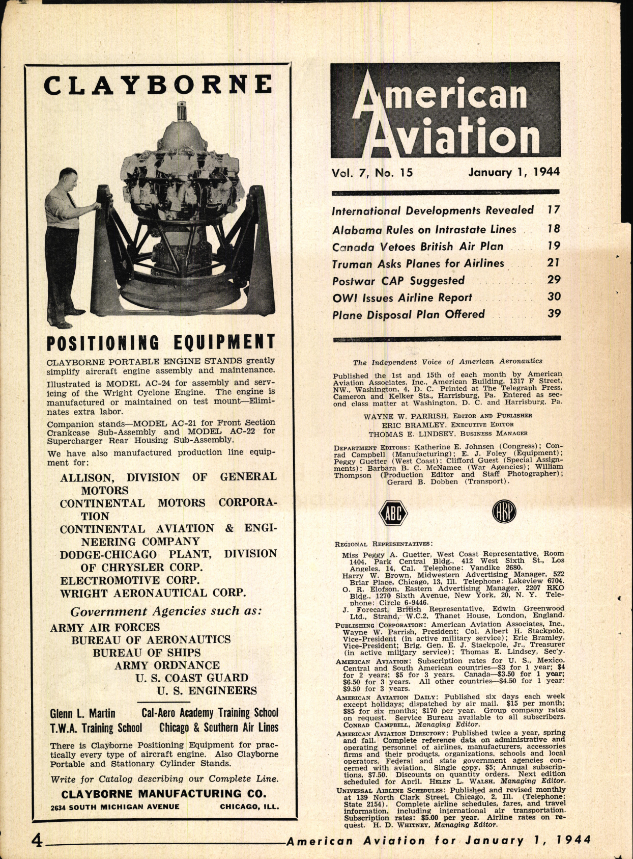 Sample page 6 from AirCorps Library document: American Aviation Magazine - Volume 7 - No. 15