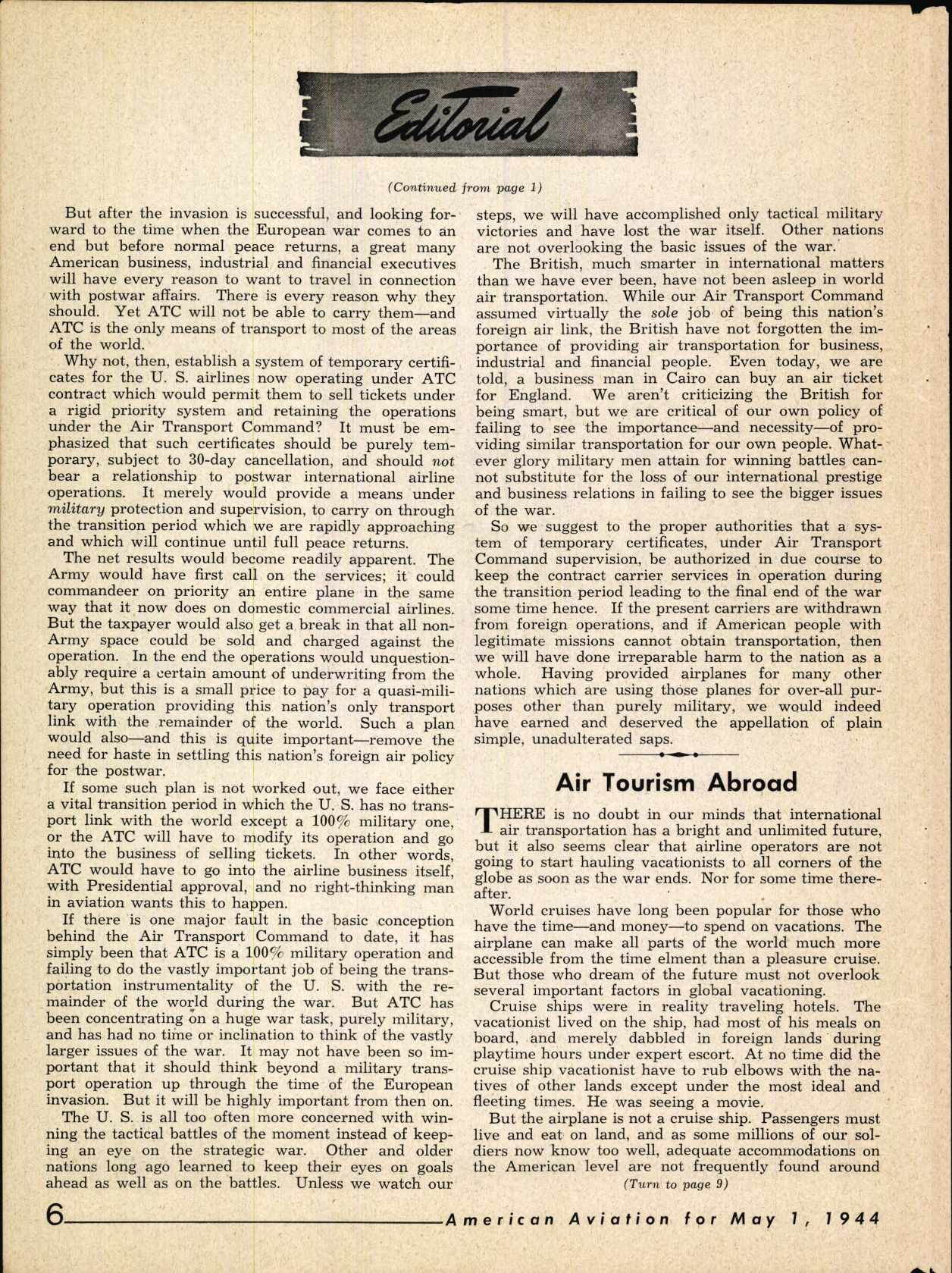 Sample page 6 from AirCorps Library document: American Aviation Magazine - Volume 7 - No. 23