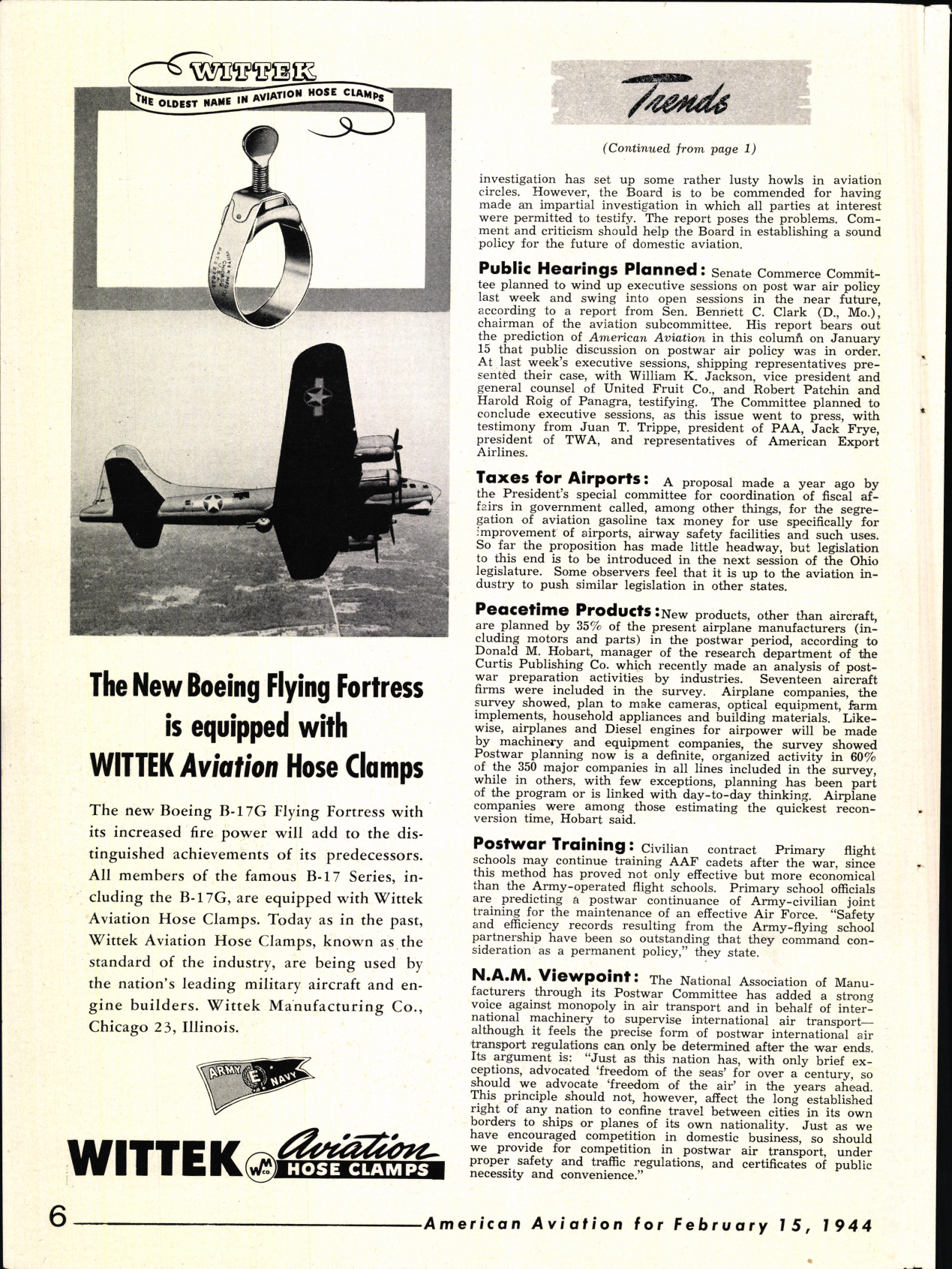 Sample page 6 from AirCorps Library document: American Aviation Magazine - Volume 7 - No. 18
