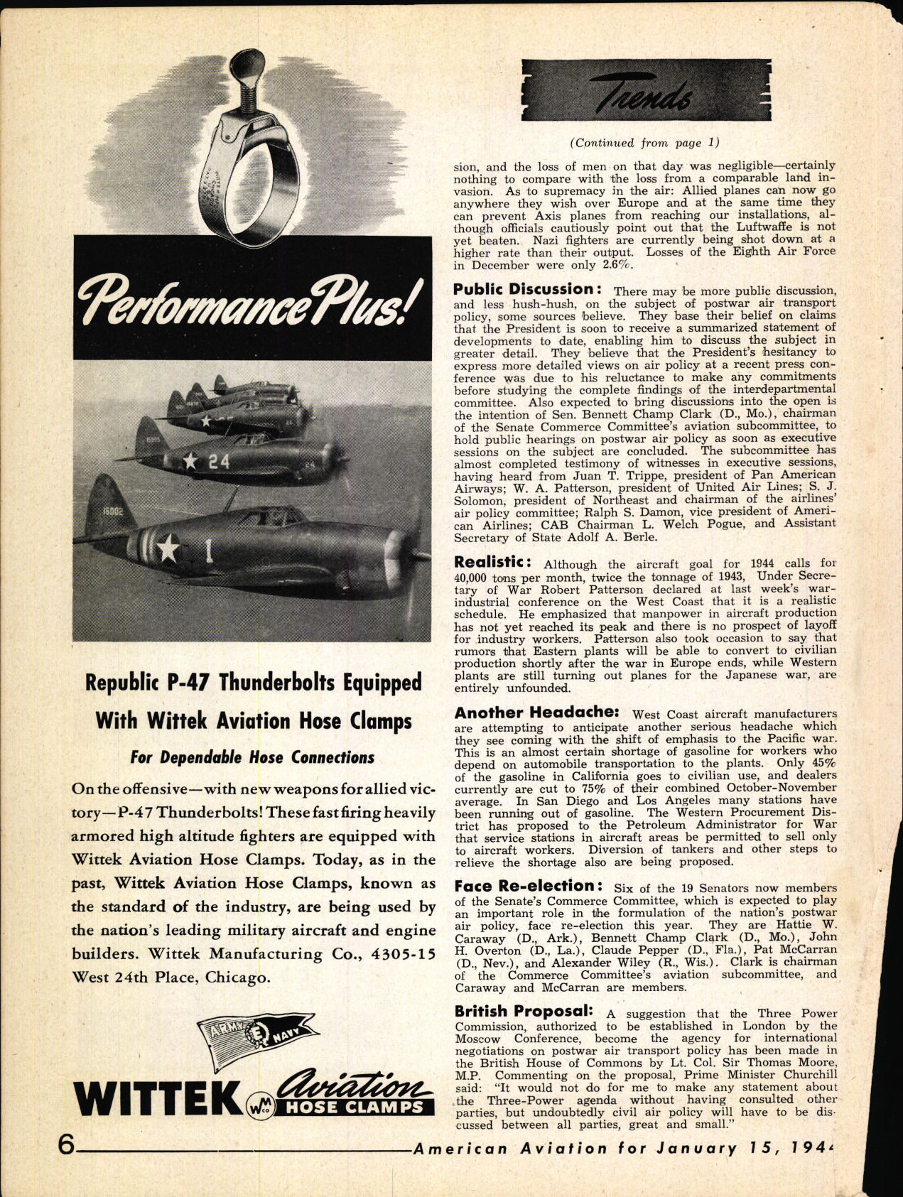 Sample page 6 from AirCorps Library document: American Aviation Magazine - Volume 7 - No. 16