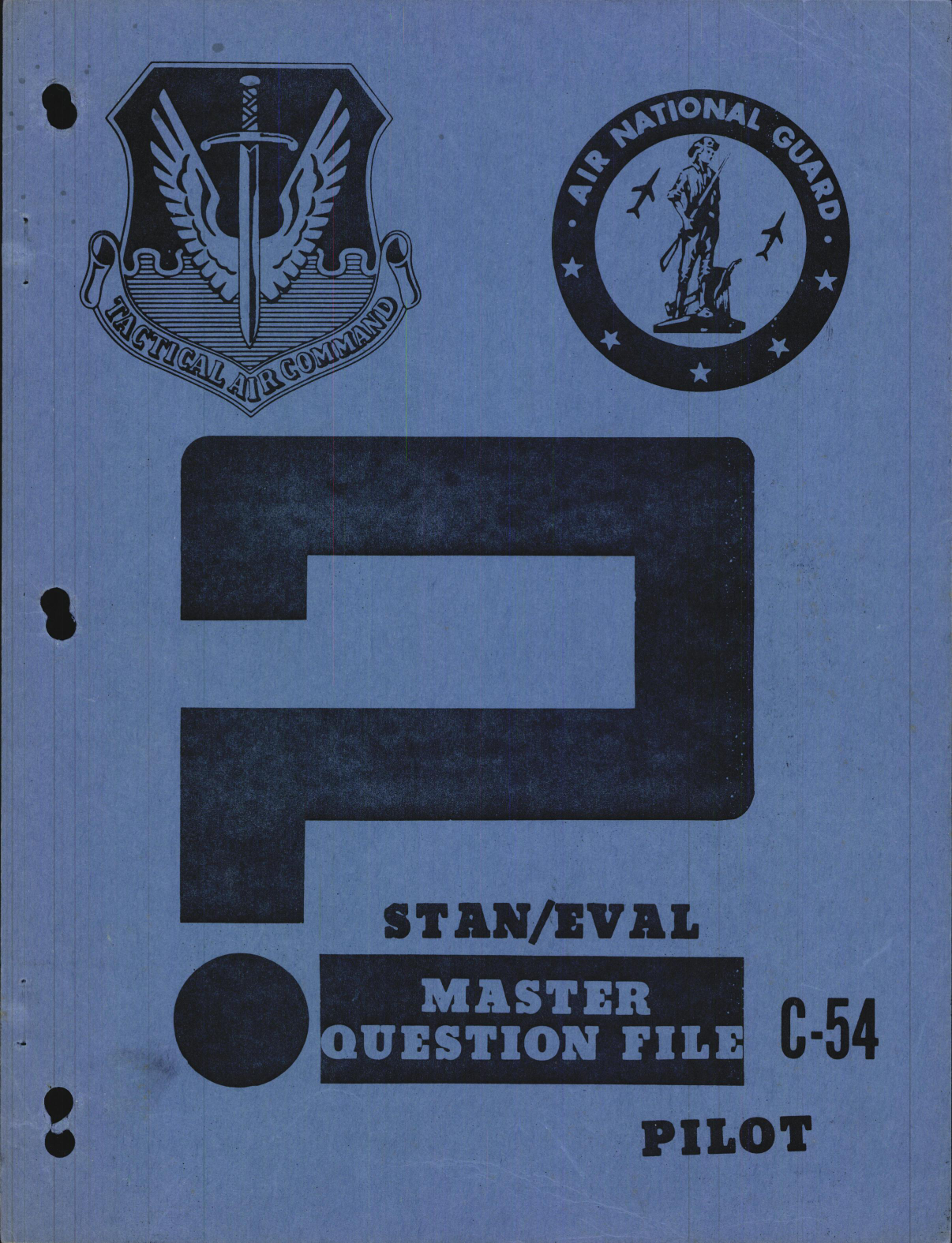 Sample page 1 from AirCorps Library document: C-54 Pilot Master Question File