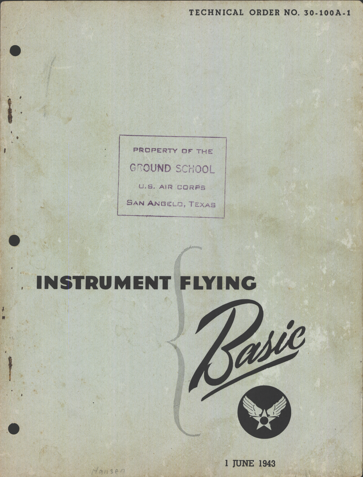 Sample page 1 from AirCorps Library document: Basic Instrument Flying Without Radio Aids