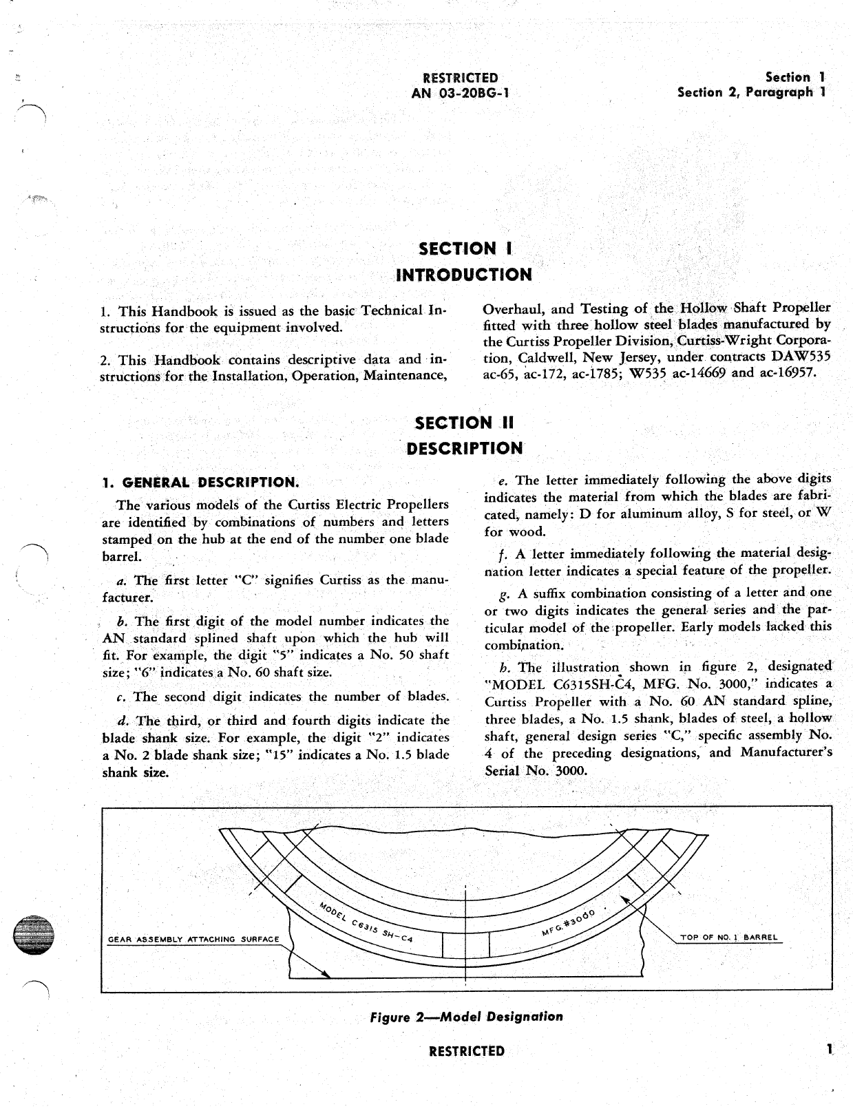 Sample page 5 from AirCorps Library document: Handbook of Instructions with Parts Catalog for Hollow Shaft (Three Blade) Propeller Model C6315SH