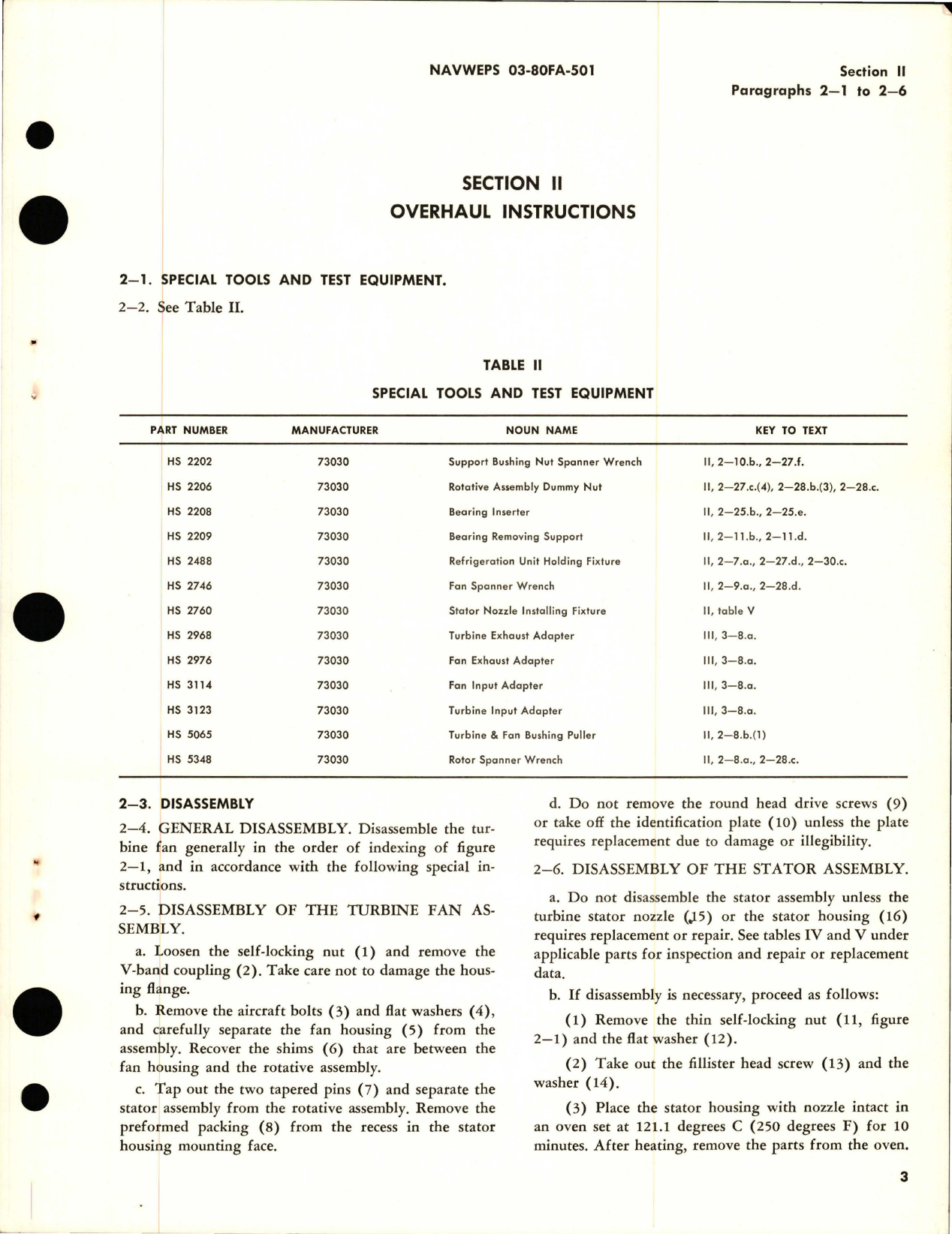 Sample page 7 from AirCorps Library document: Overhaul Instructions for Turbine Fan Assembly - Part 98821