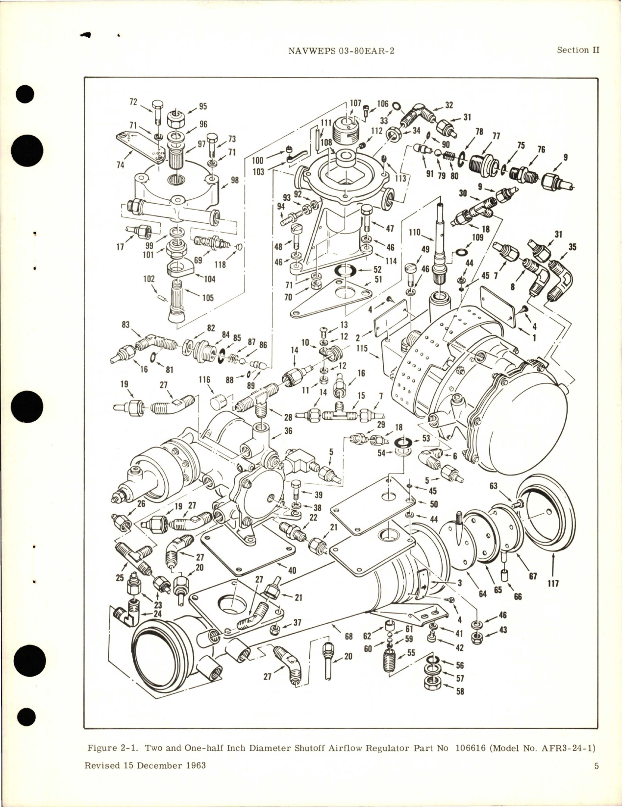Sample page 5 from AirCorps Library document: Overhaul Instructions for Two and One-Half Inch Diameter Shutoff Airflow Regulator - Part 106616, 106616-1-1