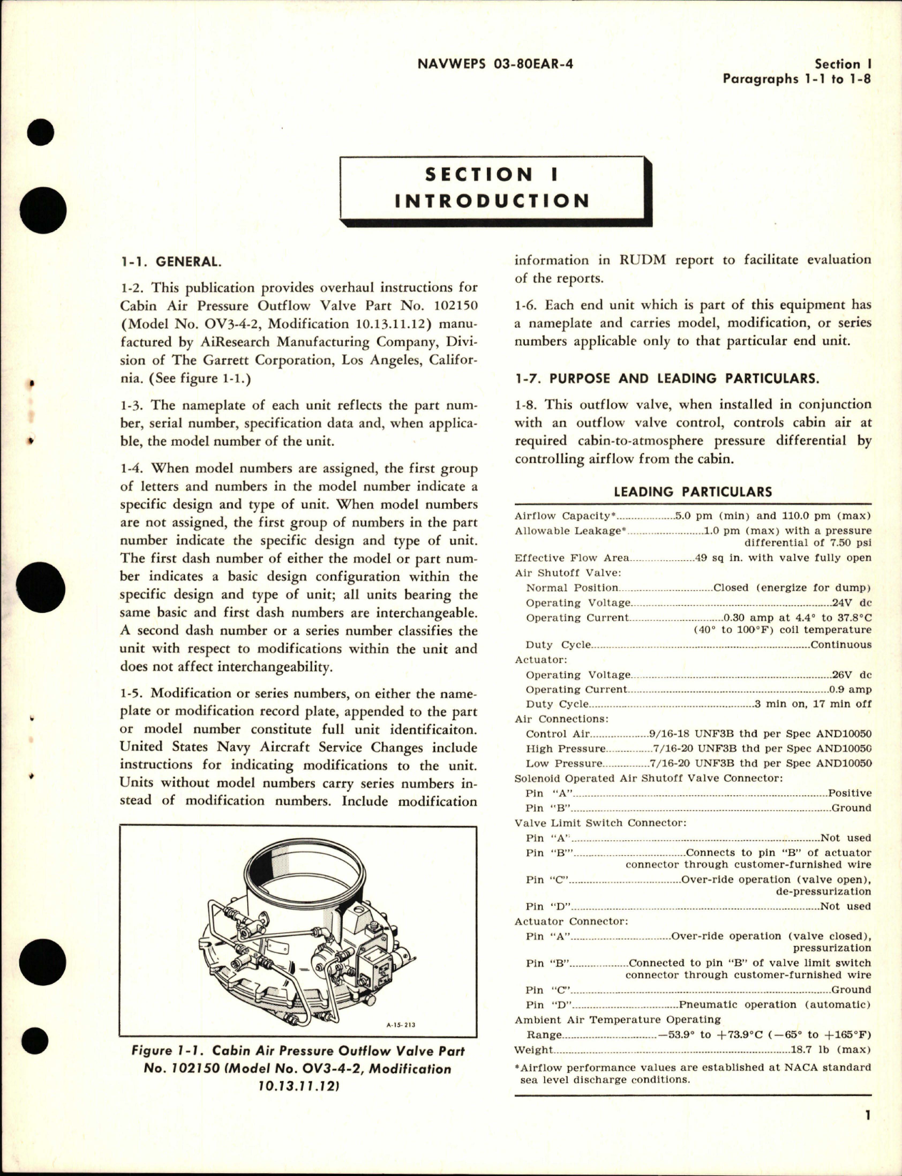 Sample page 5 from AirCorps Library document: Overhaul Instructions for Cabin Air Pressure Outflow Valves - Part 102150 and 102150-0