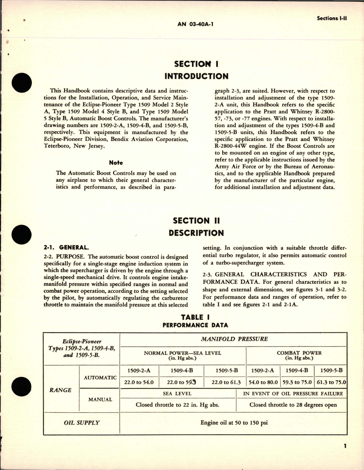 Sample page 7 from AirCorps Library document: Operation and Service Instructions for Automatic Boost Control - Types 1509-2-A, 1509-4-B, and 1509-5-B