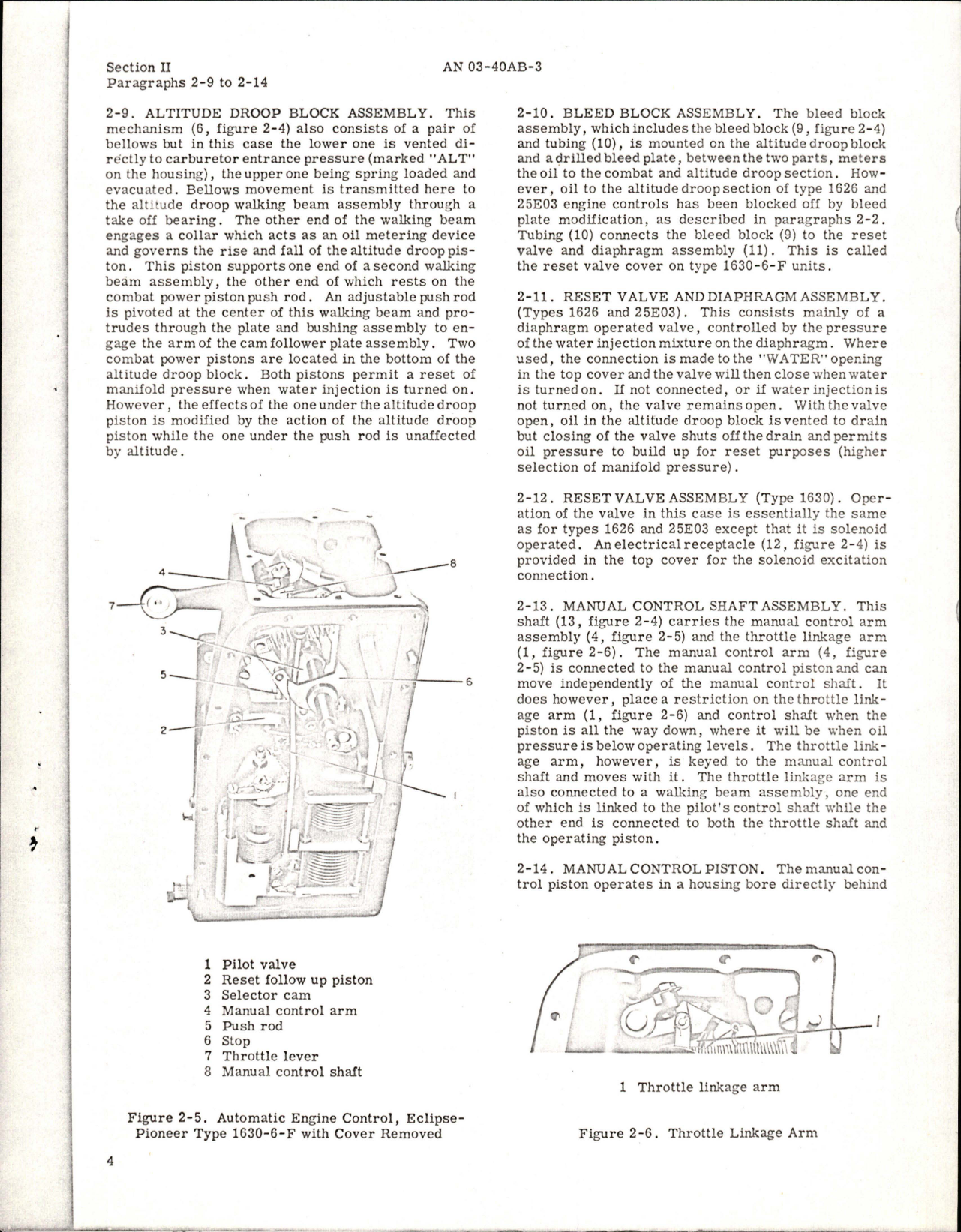 Sample page 9 from AirCorps Library document: Operation and Service Instructions for Automatic Engine Controls - Parts 1626-5-D, 1626-5-E, 1630-6-F, and 25E03-2-B