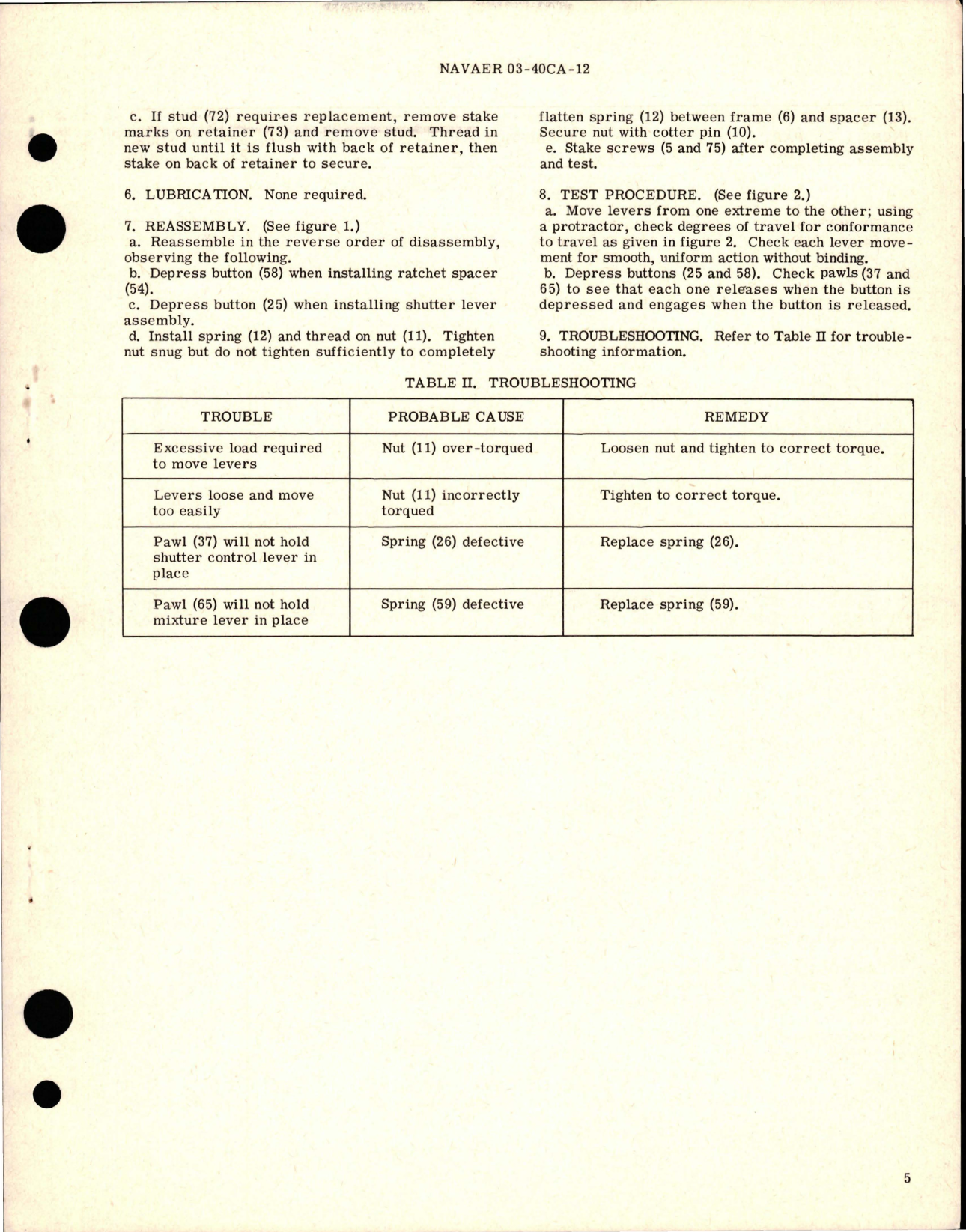 Sample page 5 from AirCorps Library document: Overhaul Instructions with Parts Breakdown for Engine Control Quadrant Assembly - Part 3L3640