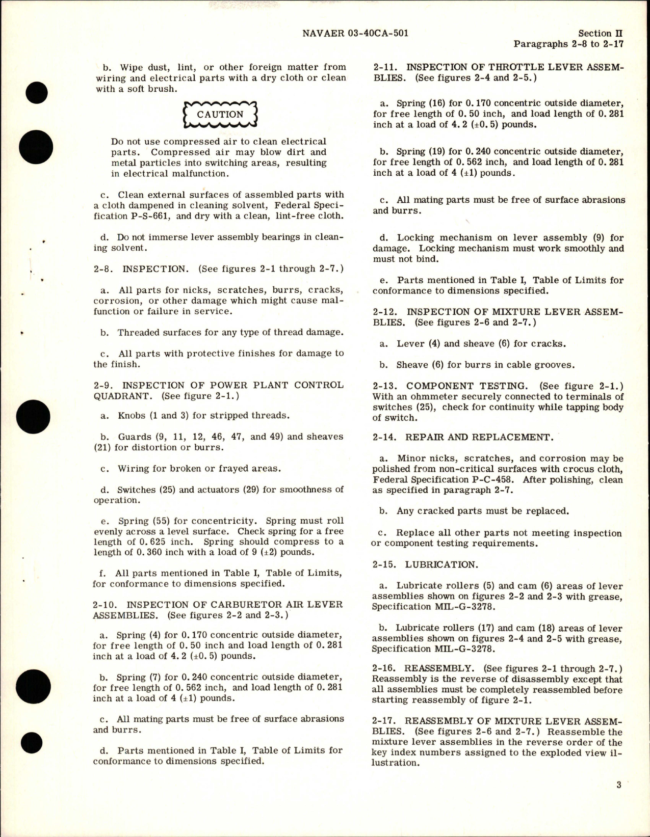 Sample page 7 from AirCorps Library document: Overhaul Instructions for Power Plant Control Quadrant - Parts 5L2931-0, 5L2931-1, 5L2931-2, and 5L2931-3