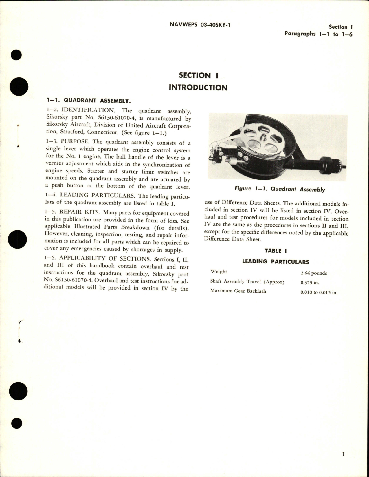 Sample page 5 from AirCorps Library document: Overhaul Instructions for Quadrant Assembly - Parts S6130-61070-4 and S6130-61070-9 