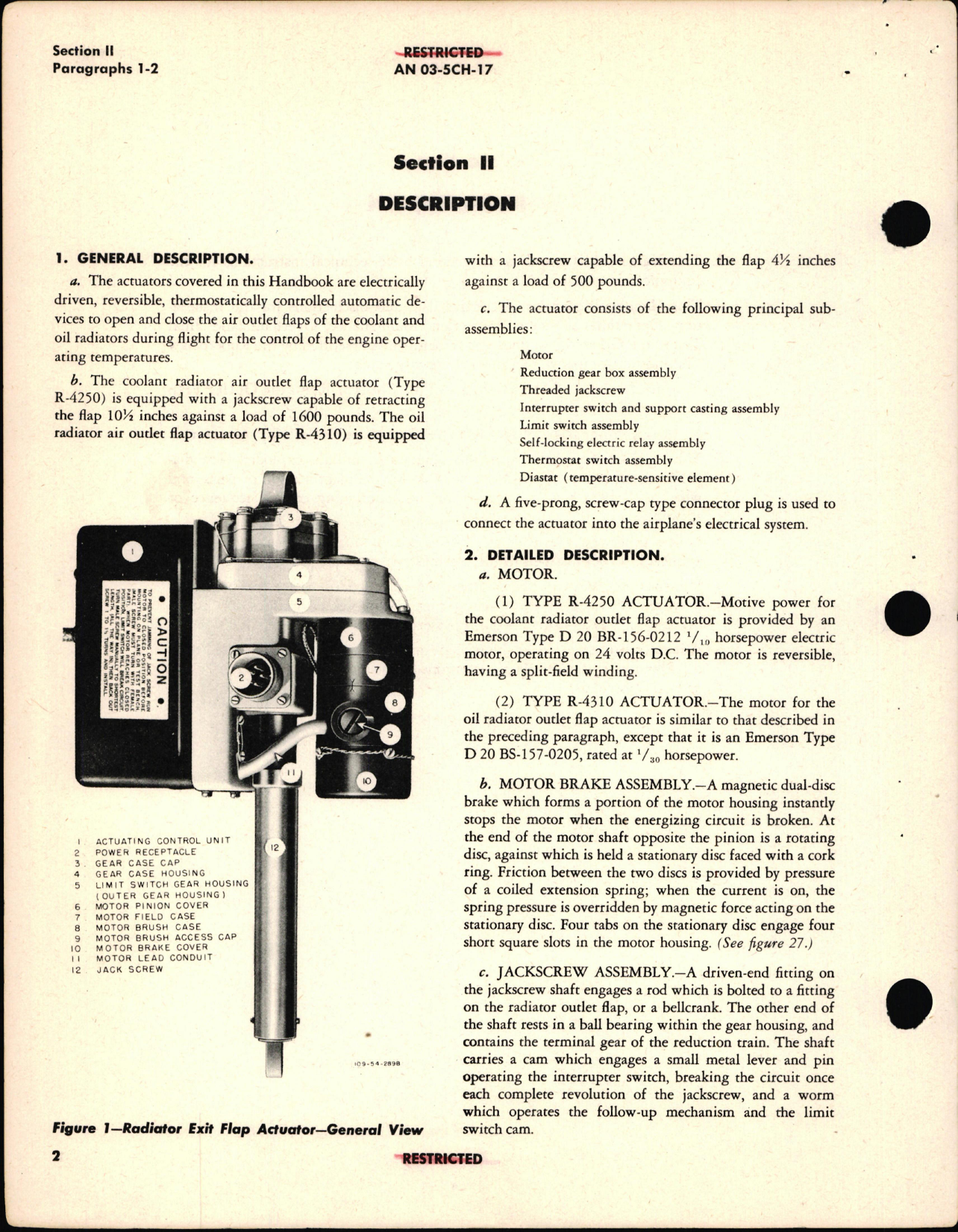 Sample page 6 from AirCorps Library document:  Operation, Service, & Overhaul Instructions with Parts Catalog for Thermostatic Actuators Models R-4250 and R-4310