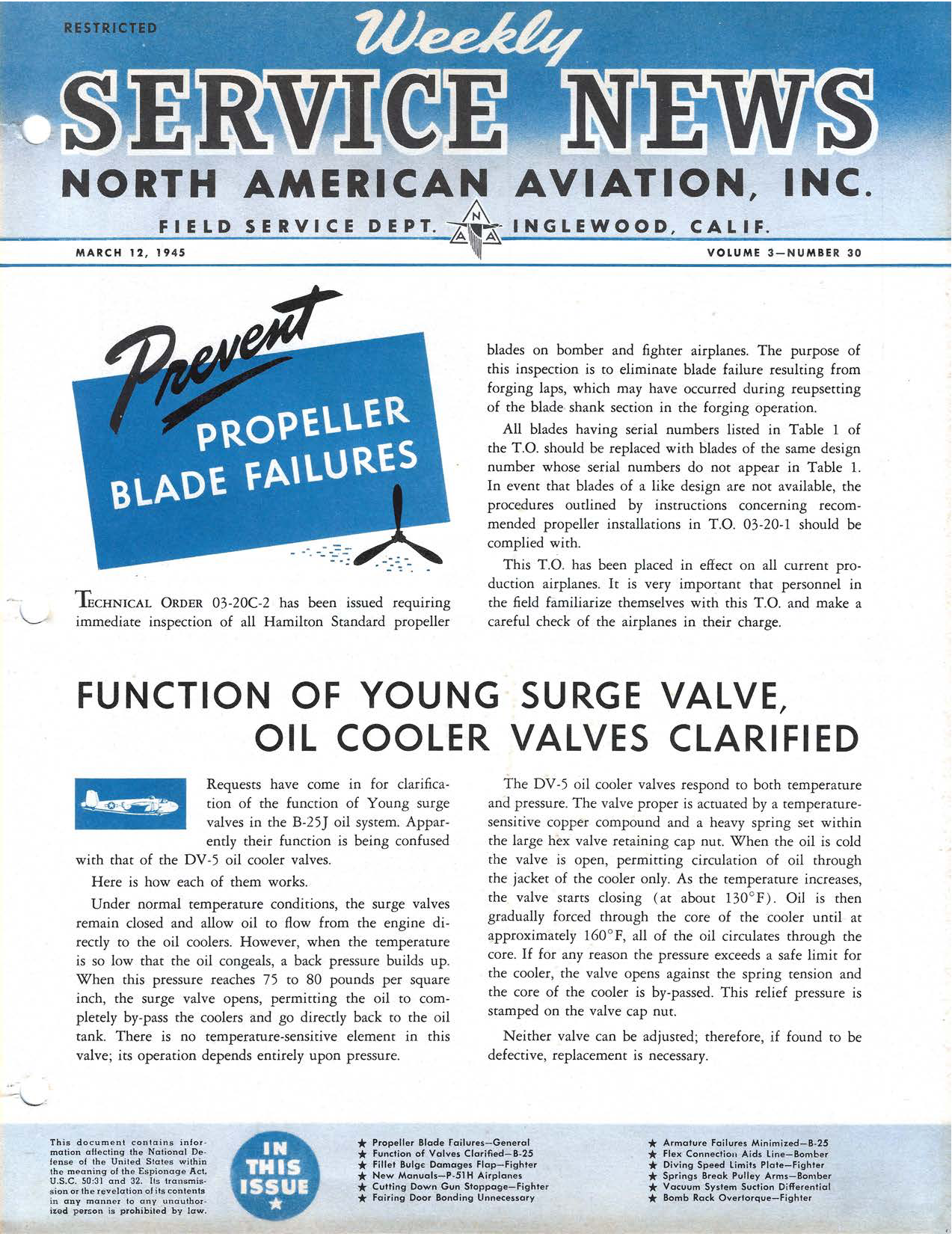 Sample page 1 from AirCorps Library document: Volume 3, No. 30 - Weekly Service News