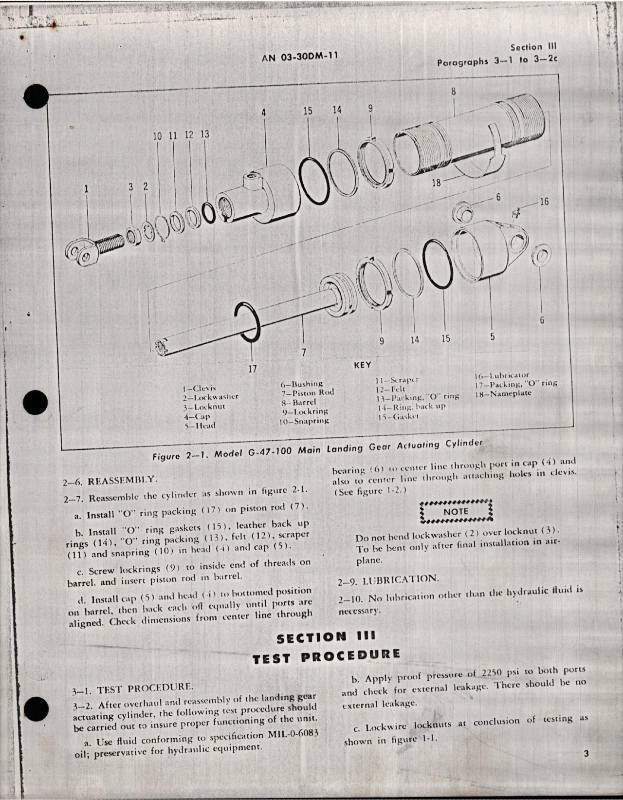 Sample page 5 from AirCorps Library document: Overhaul Instructions for Main Landing Gear Actuating Cylinder Assy - Models G47-100 and 2228 