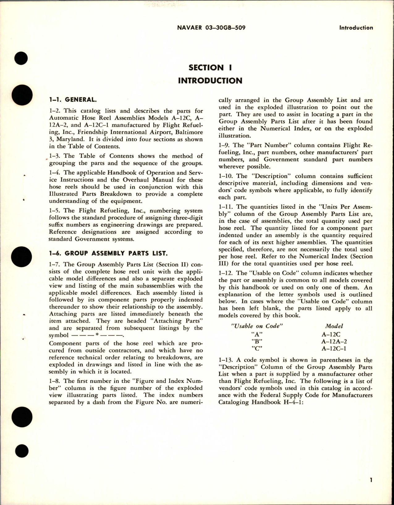 Sample page 5 from AirCorps Library document: Illustrated Parts Breakdown for Automatic Hose Reel Assemblies - Models A-12C, A-12A-2, and A-12C-1