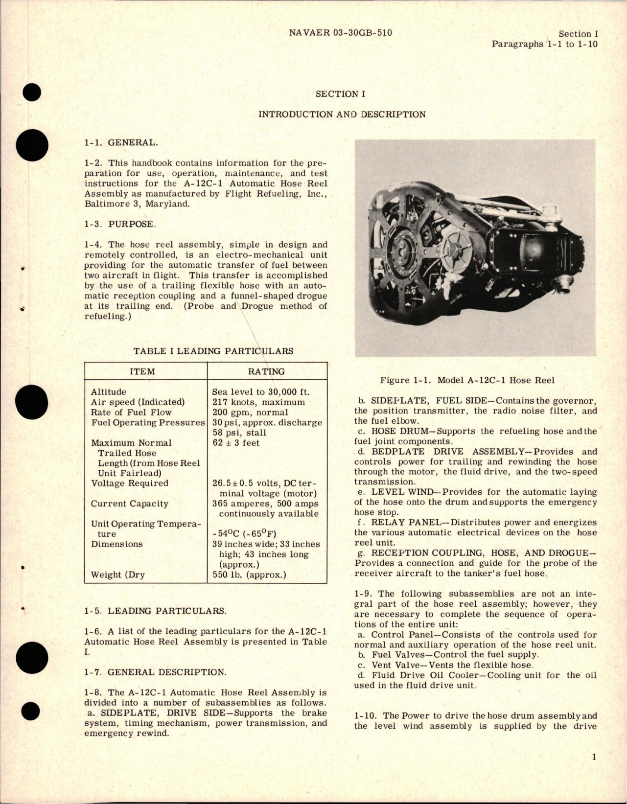 Sample page 7 from AirCorps Library document: Operation and Maintenance Instructions for Automatic Hose Reel Assemblies - Models A-12C, A-12A-2, and A-12C-1