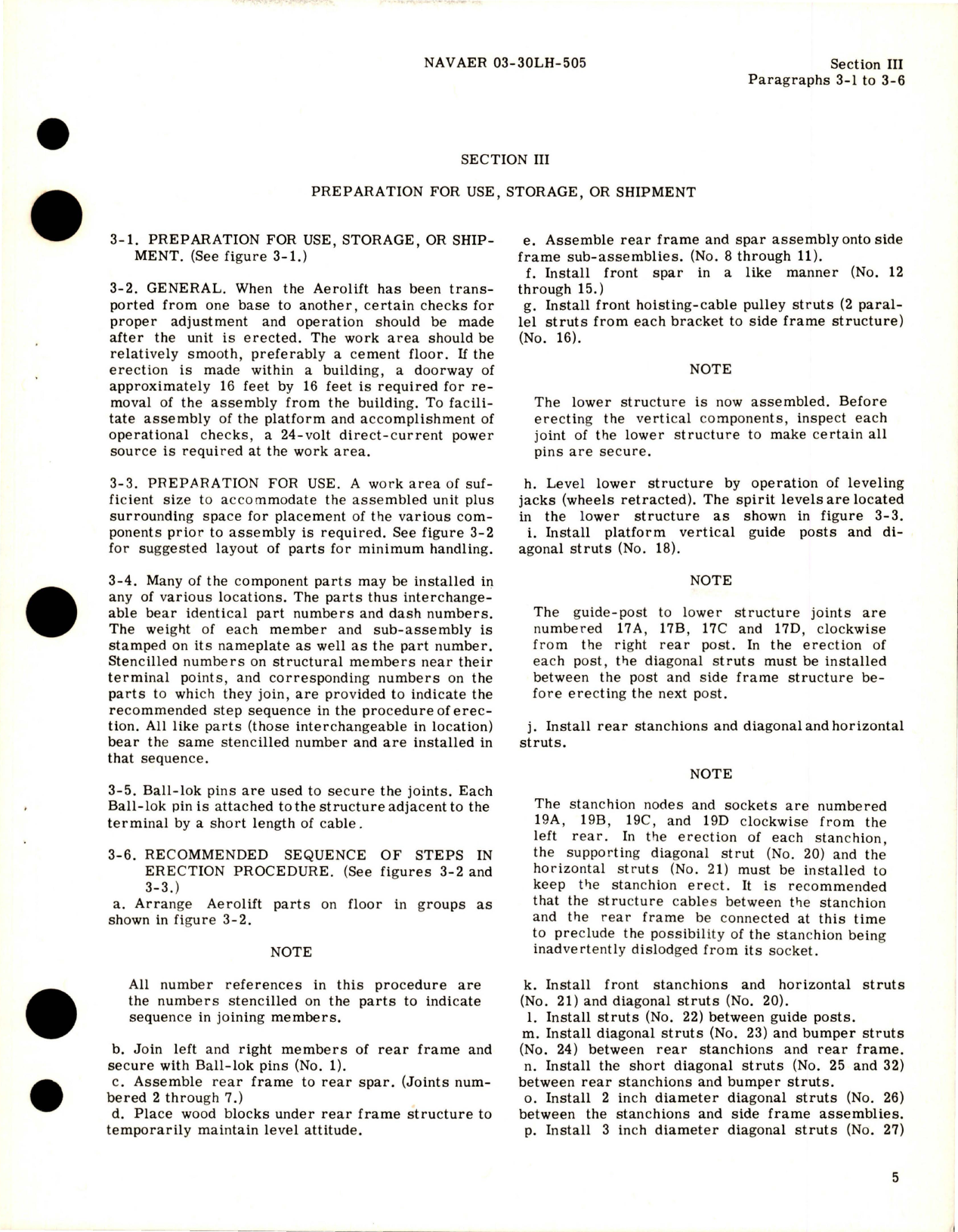 Sample page 9 from AirCorps Library document: Operation and Service Instructions for Aerolift Cargo Elevator - 319950