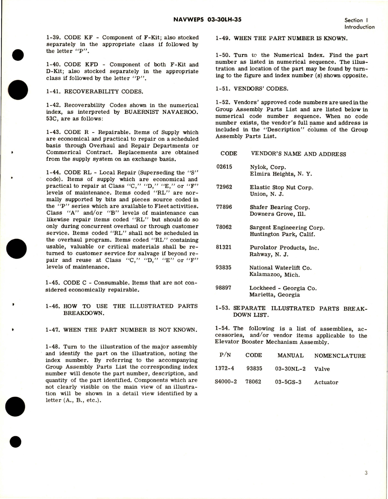 Sample page 7 from AirCorps Library document: Illustrated Parts Breakdown for Elevator Booster Assembly - Parts 374461-601 and 374461-605