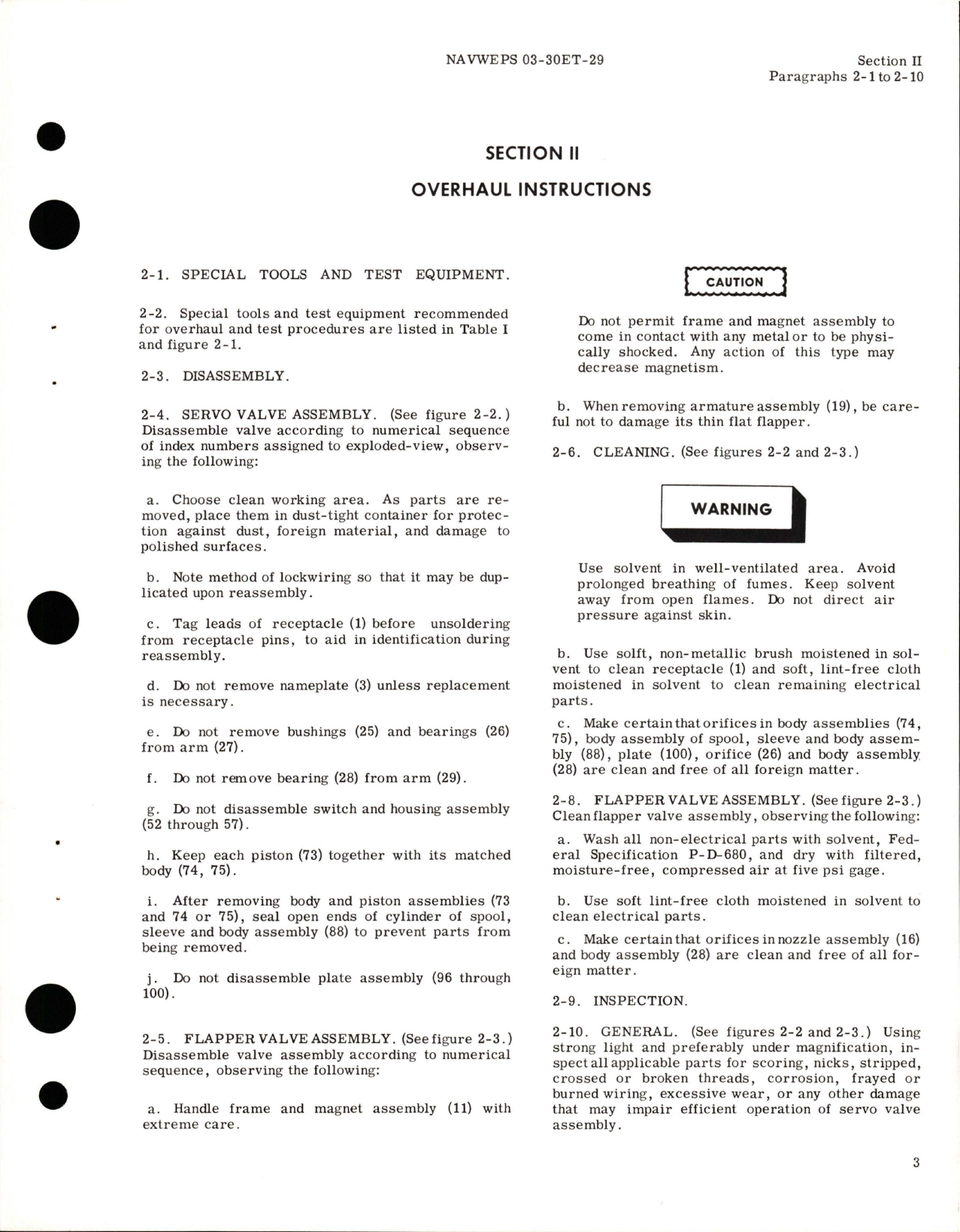 Sample page 7 from AirCorps Library document: Overhaul Instructions for Hydraulic Servo Valve Assembly - Part 100450 