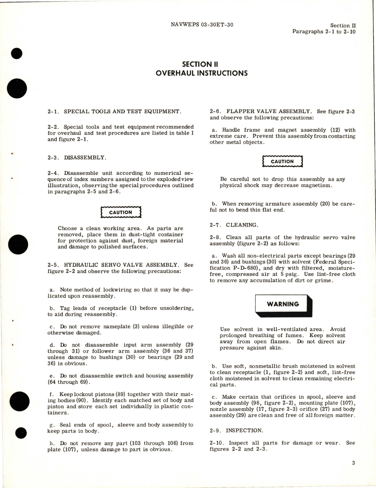 Sample page 7 from AirCorps Library document: Overhaul Instructions for Hydraulic Servo Valve Assy - Part 100550 