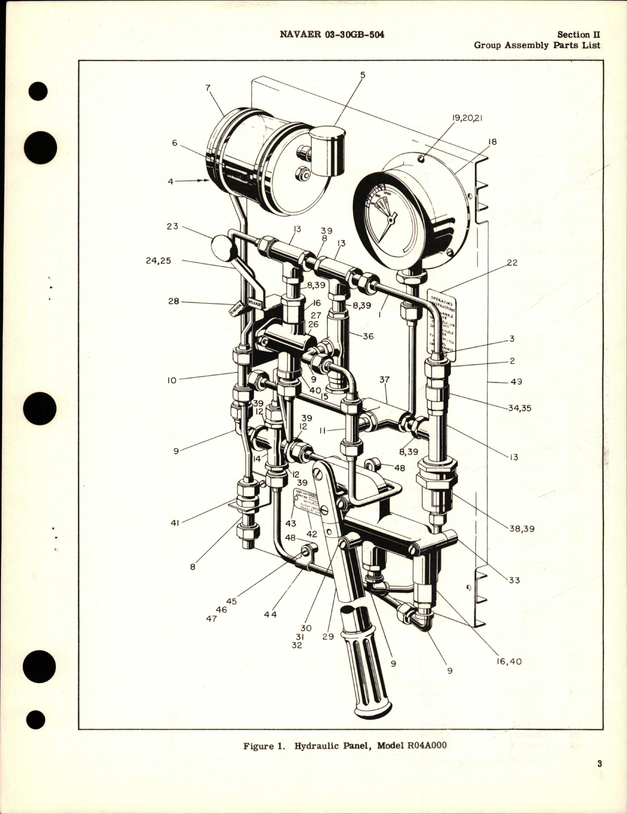 Sample page 5 from AirCorps Library document: Illustrated Parts Breakdown for Hydraulic Panel - Part R04A000