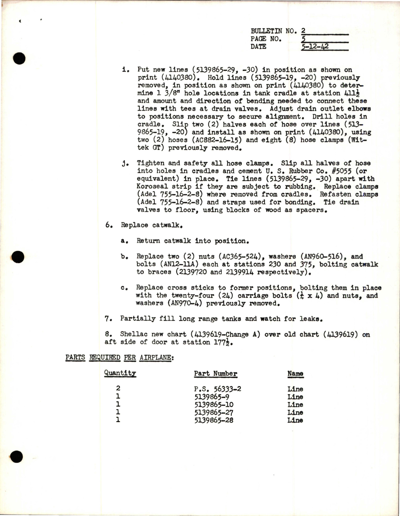 Sample page 5 from AirCorps Library document: Rework of Long Range Fuel System Installation