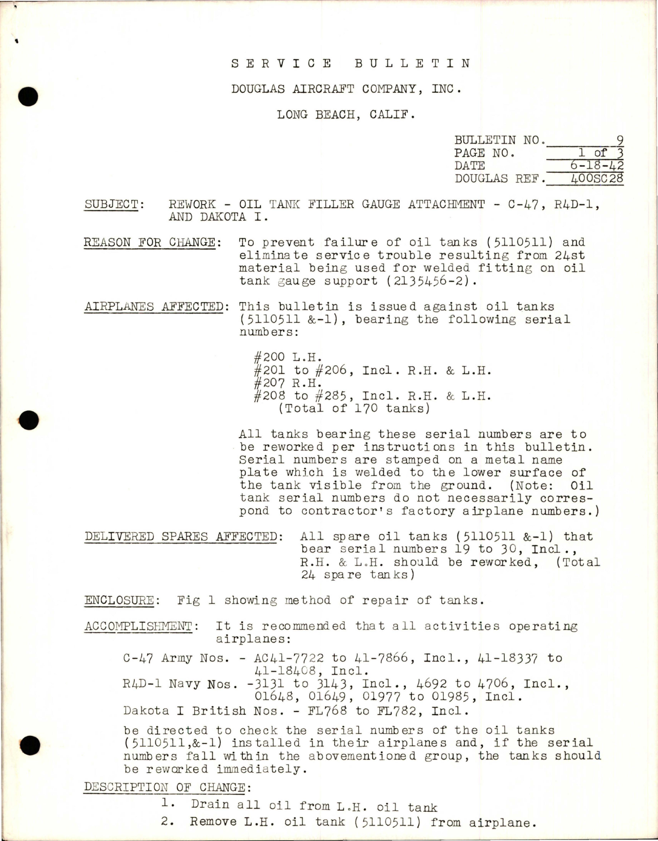 Sample page 1 from AirCorps Library document: Rework Oil Tank Filler Gauge Attachment