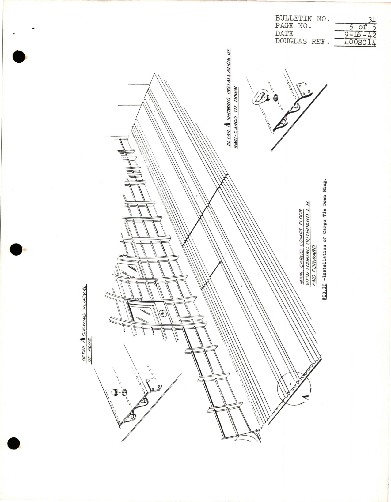 Sample page 5 from AirCorps Library document: Installation of Cargo Tie-Down Rings & Holder Assembly