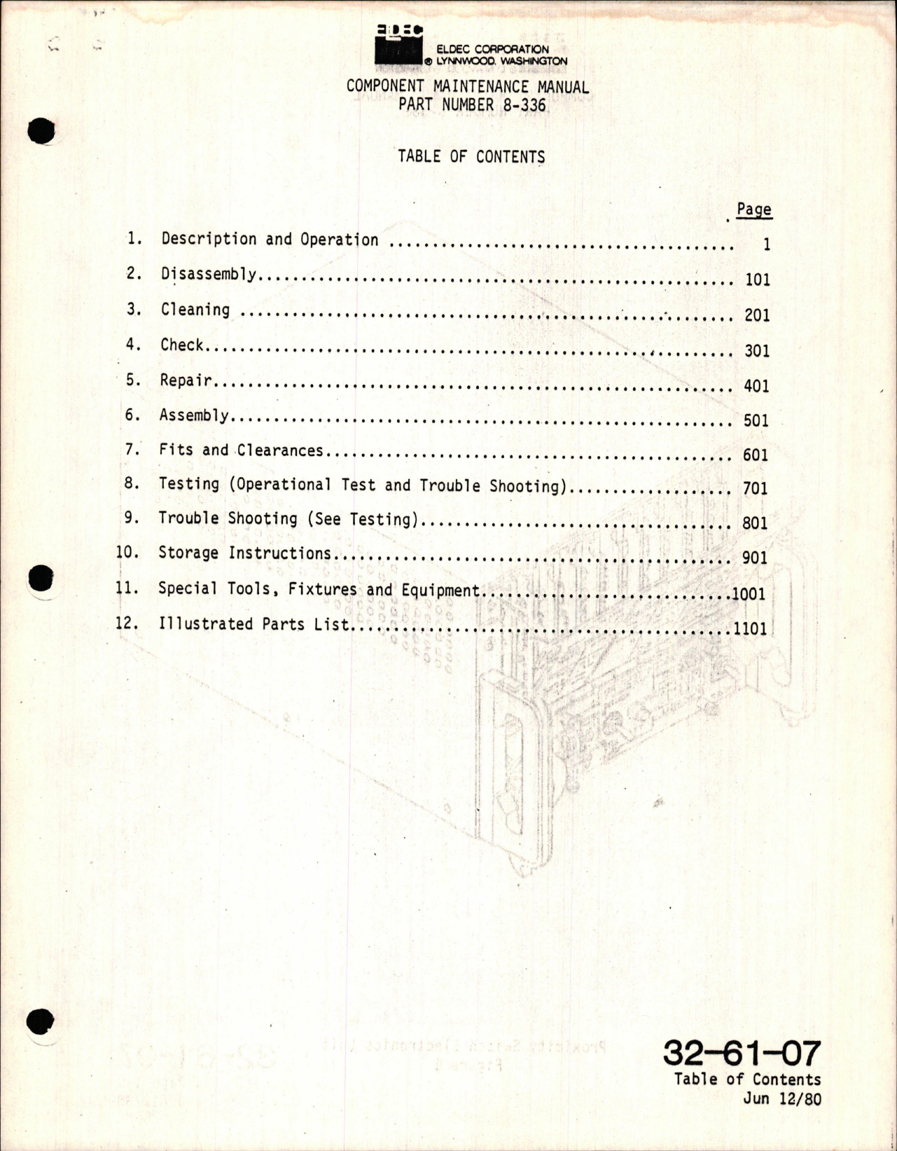 Sample page 5 from AirCorps Library document: Maintenance Manual with Illustrated Parts List for Proximity Switch Electronics Unit - Part 8-336-02