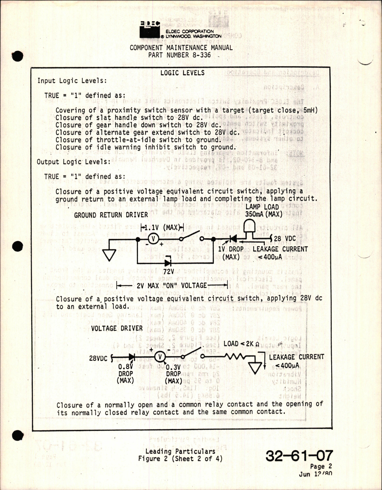 Sample page 7 from AirCorps Library document: Maintenance Manual with Illustrated Parts List for Proximity Switch Electronics Unit - Part 8-336-02