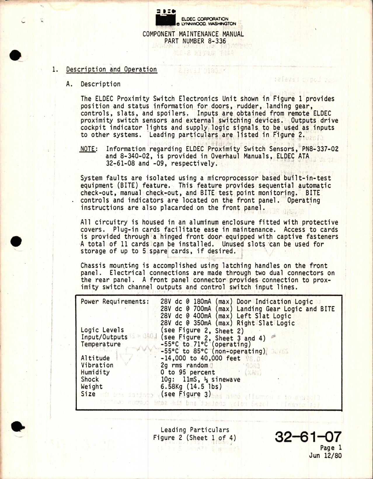 Sample page 8 from AirCorps Library document: Maintenance Manual with Illustrated Parts List for Proximity Switch Electronics Unit - Part 8-336-02