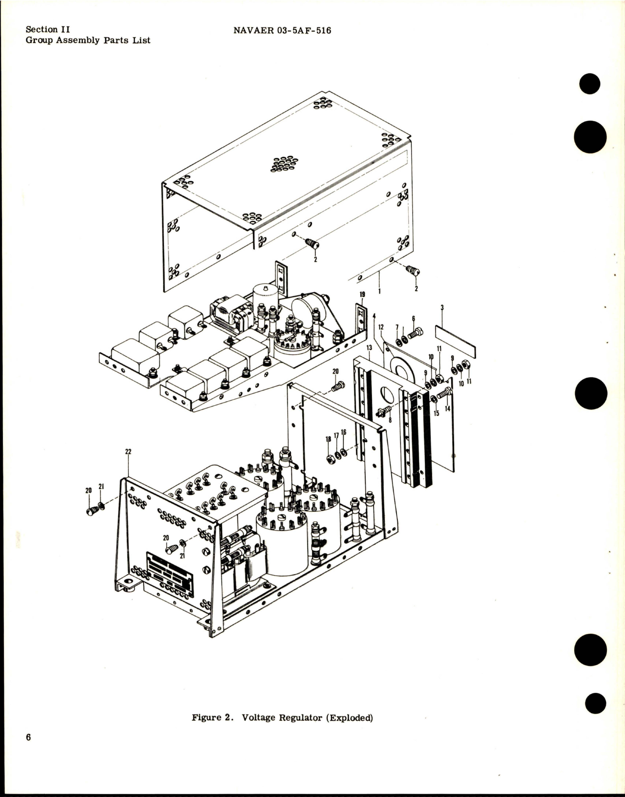 Sample page 8 from AirCorps Library document: Illustrated Parts Breakdown for Voltage Regulator - Part A40A1750