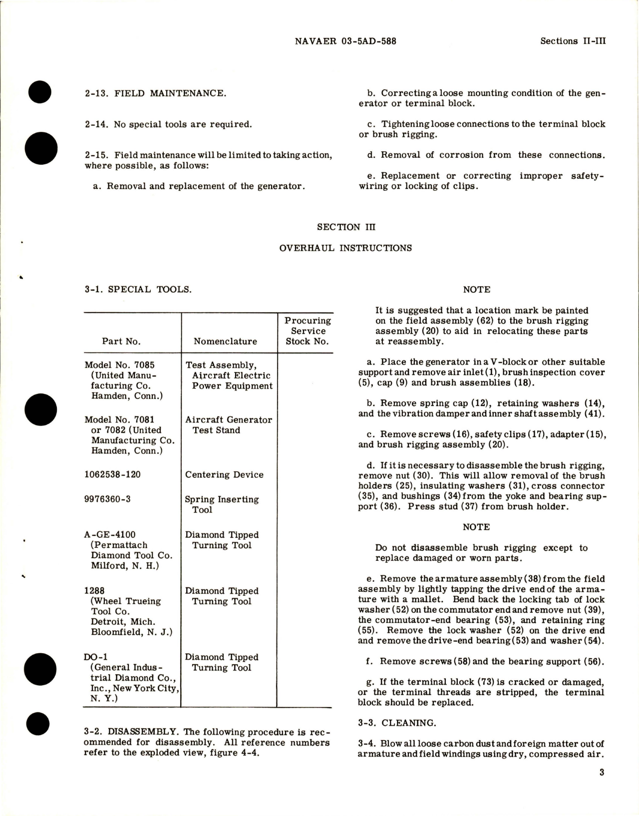 Sample page 7 from AirCorps Library document: Service and Overhaul Instructions for DC Generator 