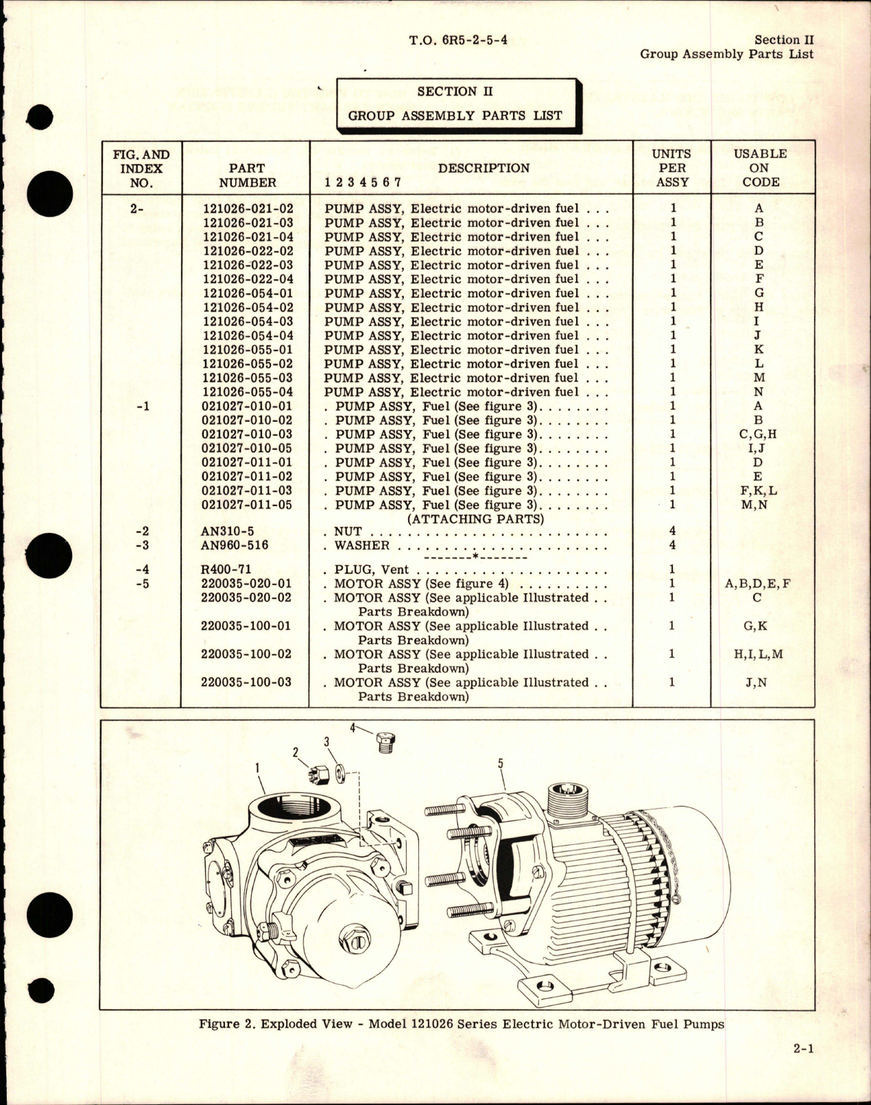 Sample page 7 from AirCorps Library document: Illustrated Parts Breakdown for Electric Motor Driven Fuel Pumps