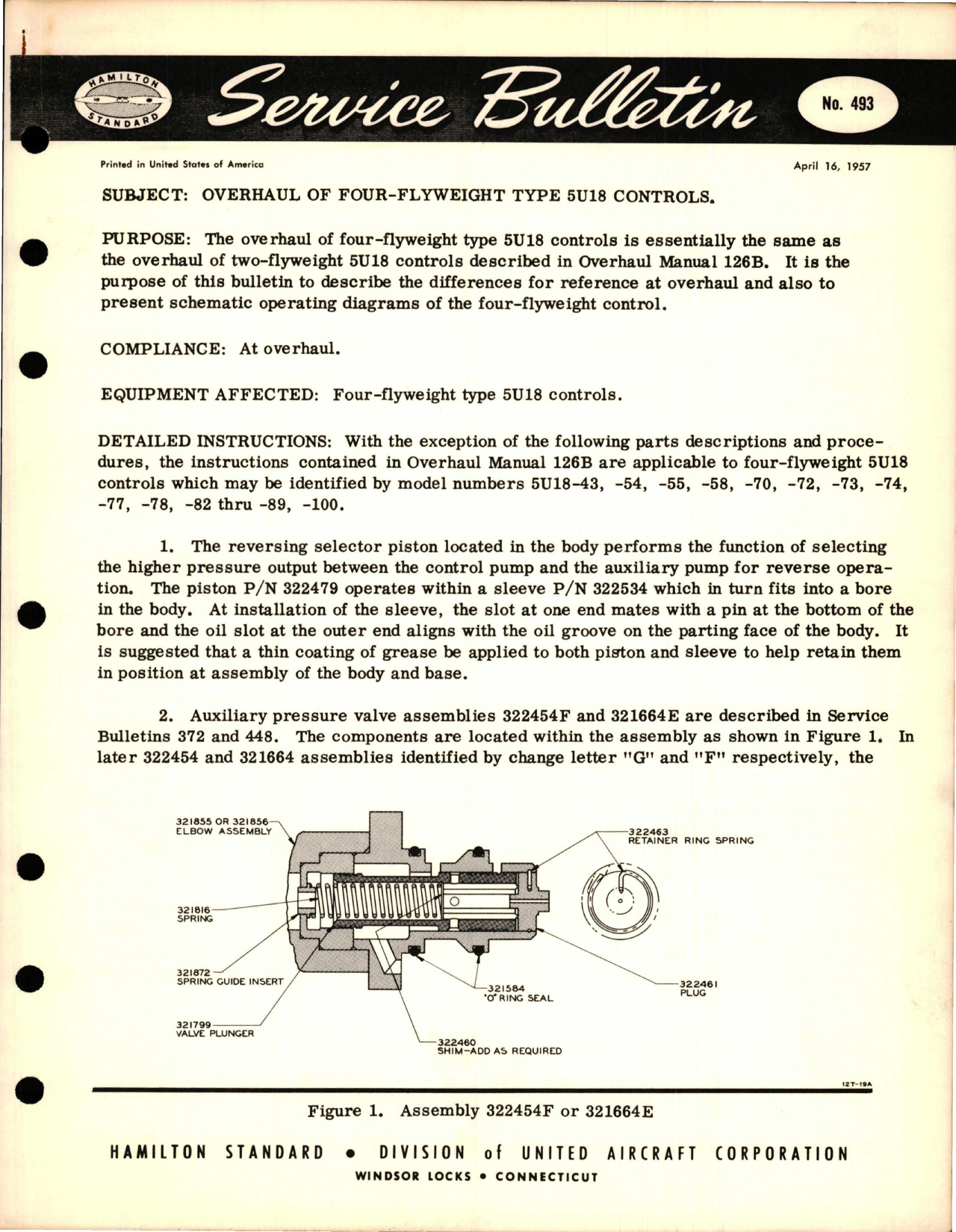 Sample page 1 from AirCorps Library document: Overhaul of Four-Flyweight Type 5U18 Controls