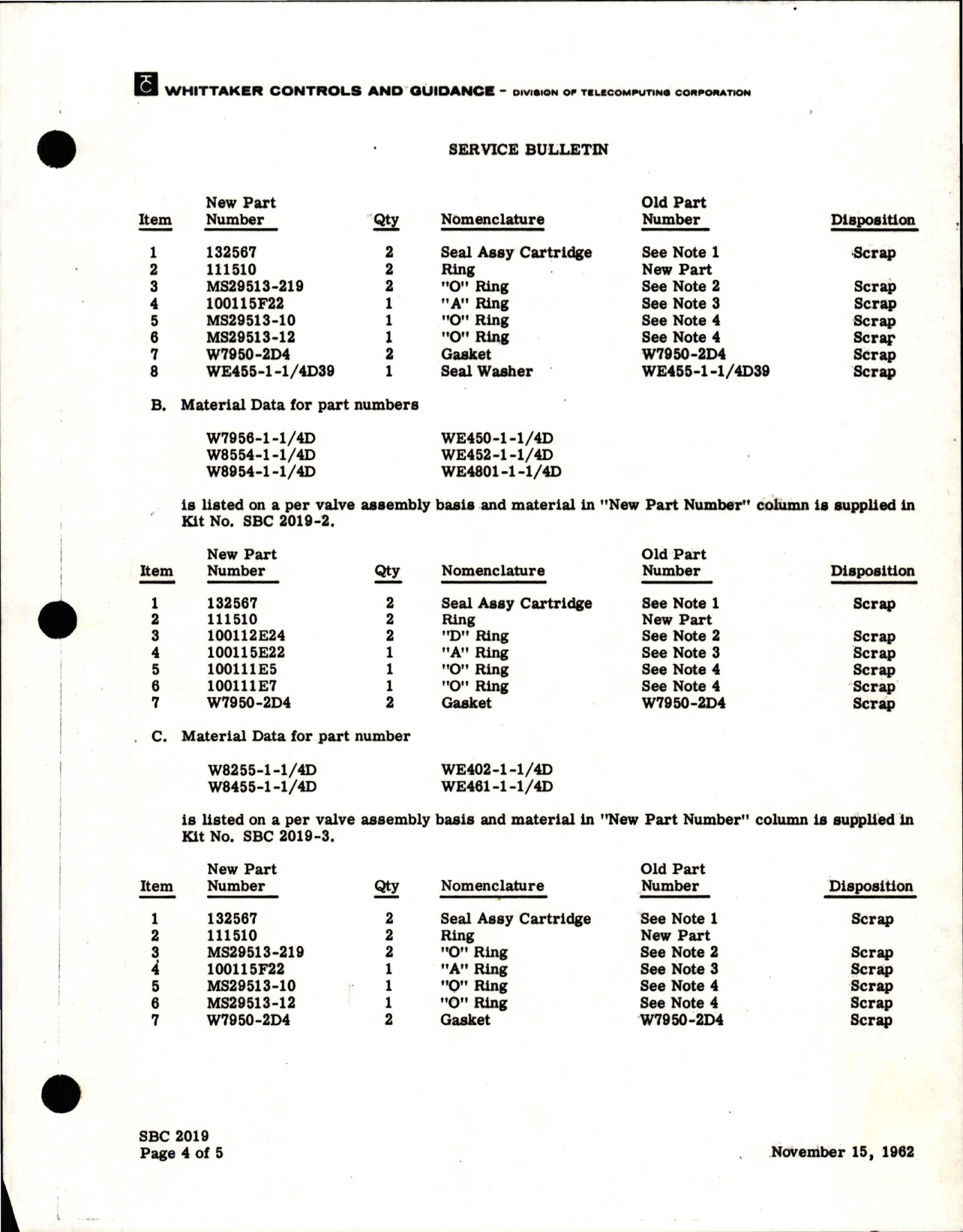 Sample page 5 from AirCorps Library document: Reworking Gate Shut-Off Valves 1-1-4 inch to Teflon Cartridge Seals