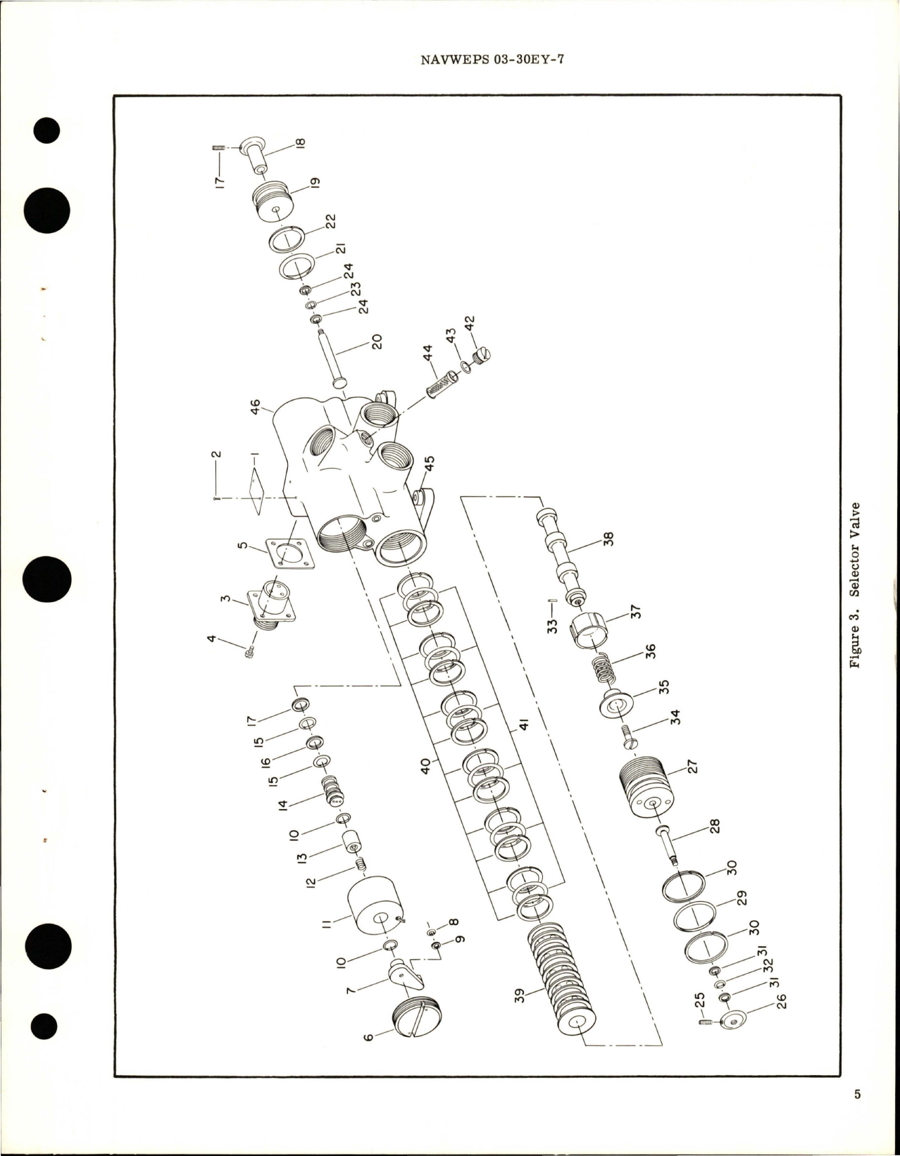 Sample page 5 from AirCorps Library document: 4-Way 3-Position Selector Valve - HP 585100-853