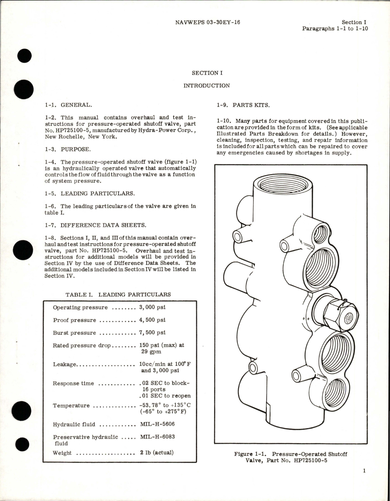 Sample page 5 from AirCorps Library document: Overhaul Instructions for Pressure Operated Shutoff Valve - Part HP725100-5