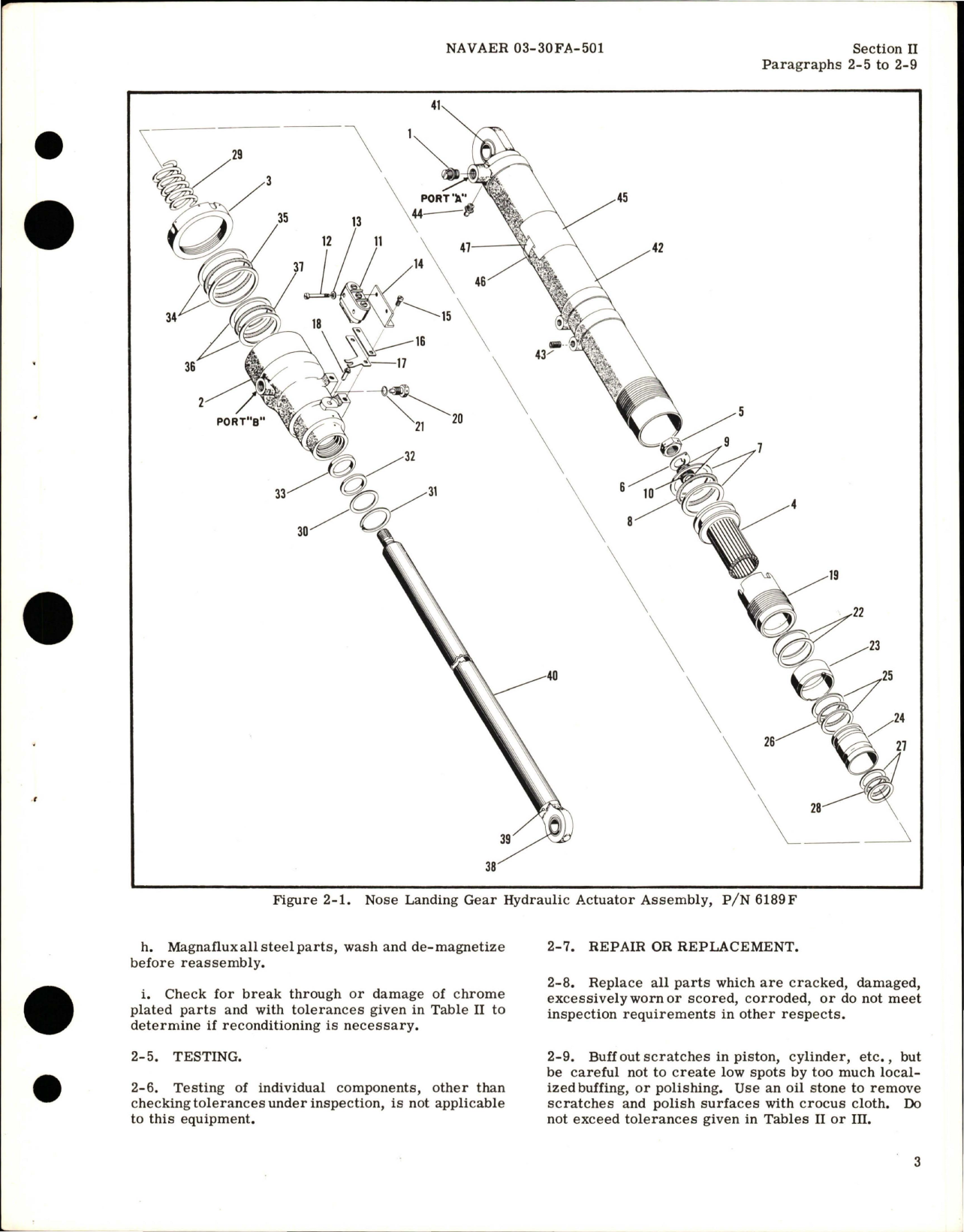 Sample page 5 from AirCorps Library document: Overhaul Instructions for Nose Landing Gear Hydraulic Actuator Assembly - Part 6189F 