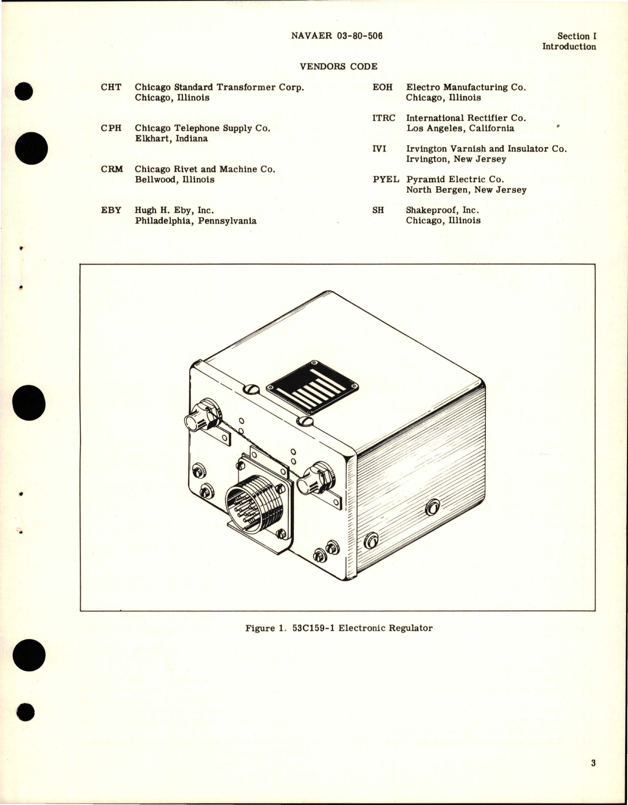 Sample page 5 from AirCorps Library document: Illustrated Parts Breakdown for Electronic Regulator - 53C159-1