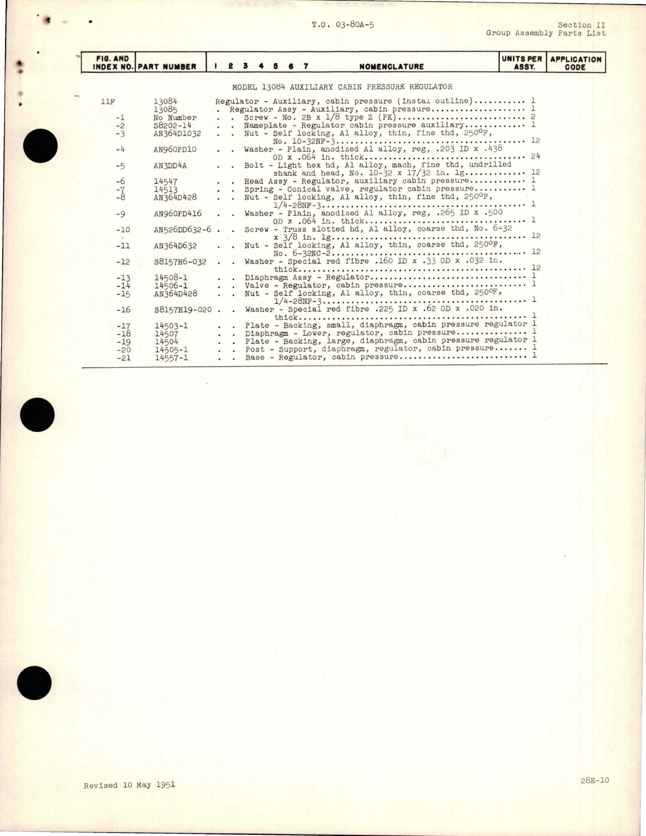 Sample page 5 from AirCorps Library document: Parts Catalog for Cabin Pressure Regulators 