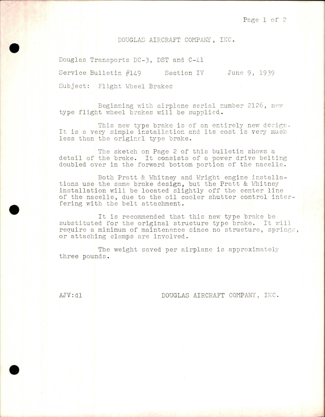 Sample page 1 from AirCorps Library document: Flight Wheel Brakes