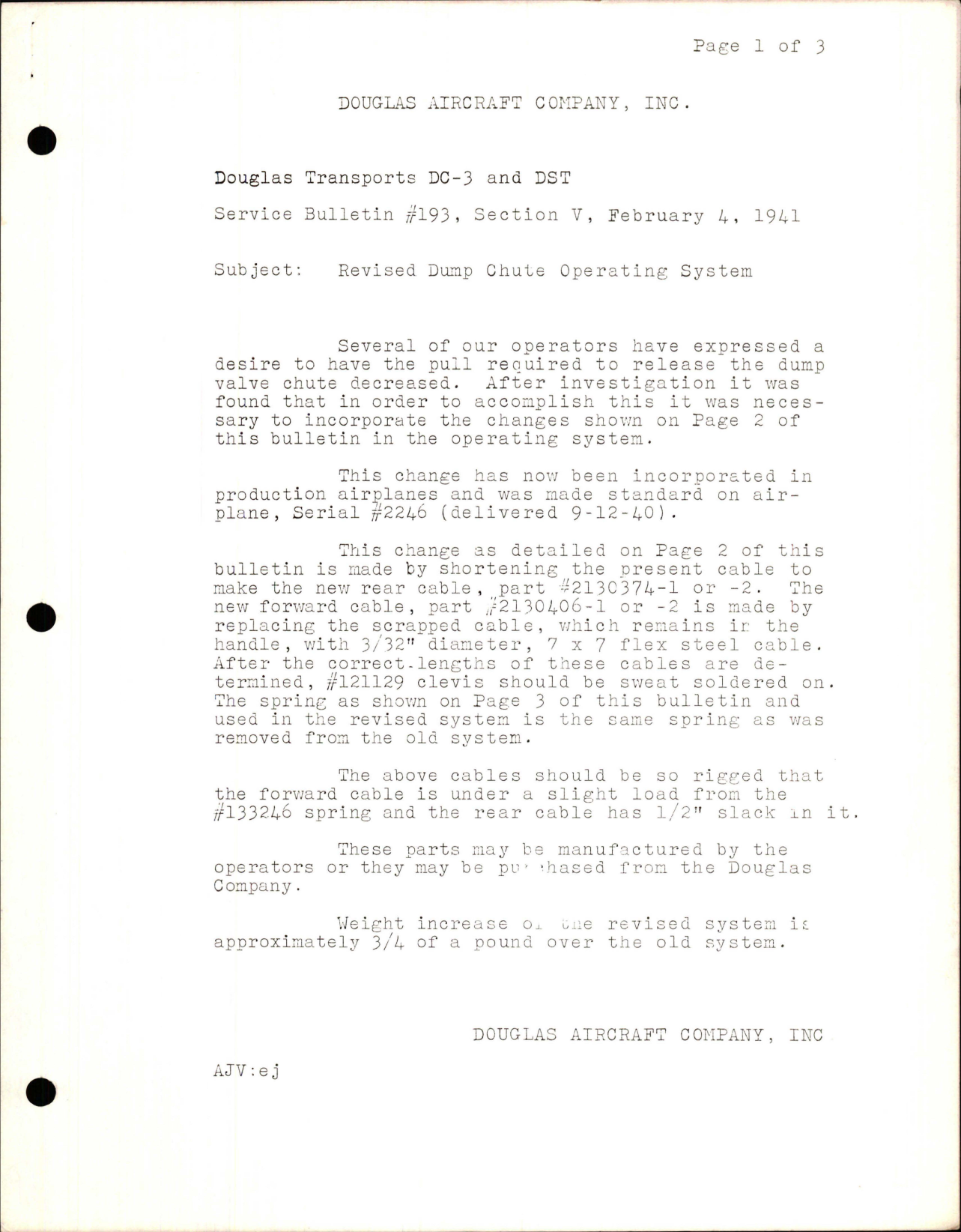 Sample page 1 from AirCorps Library document: Revised Dump Chute Operating System