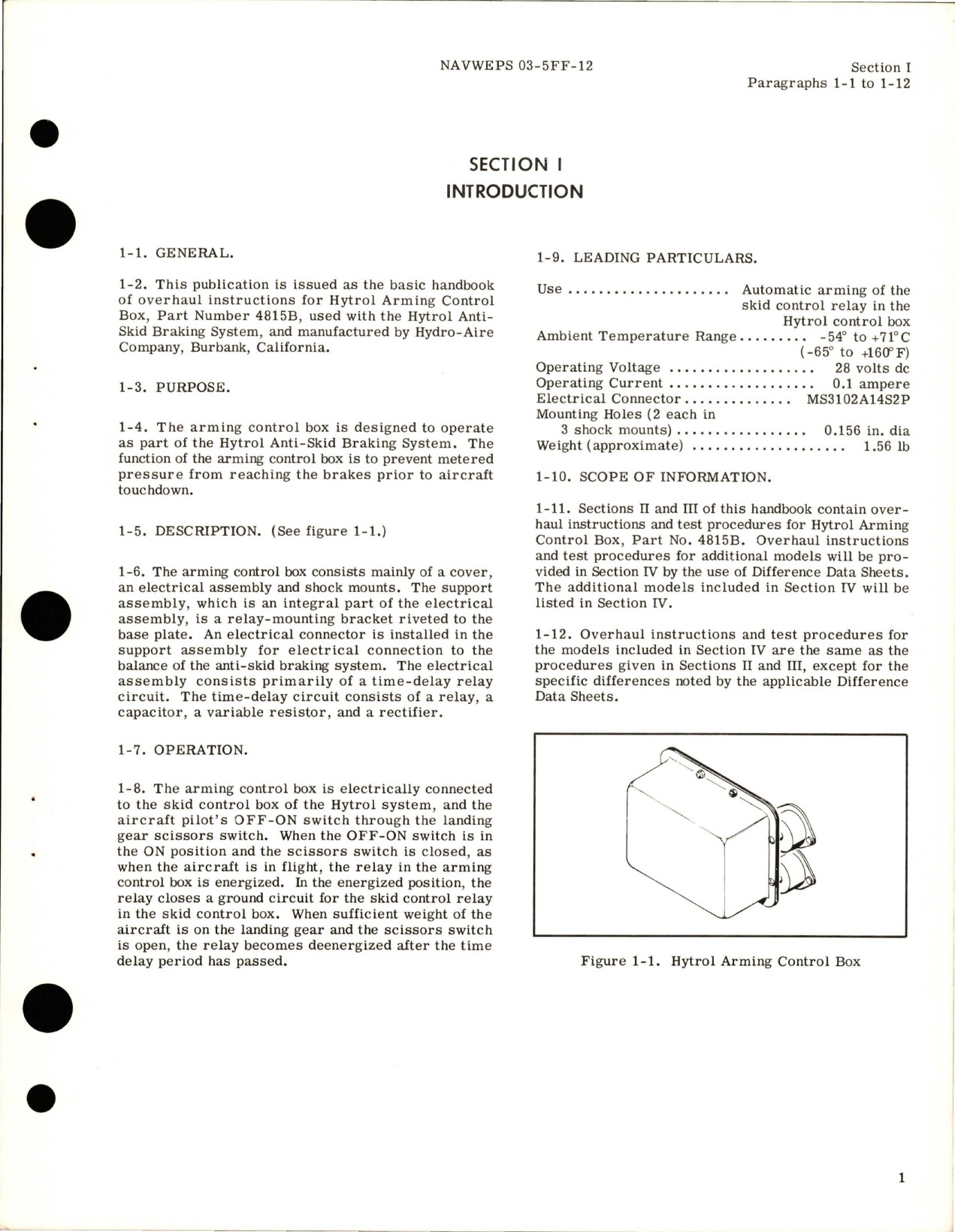 Sample page 5 from AirCorps Library document: Overhaul Instructions for Hytrol Arming Control Box - Part 4815B 