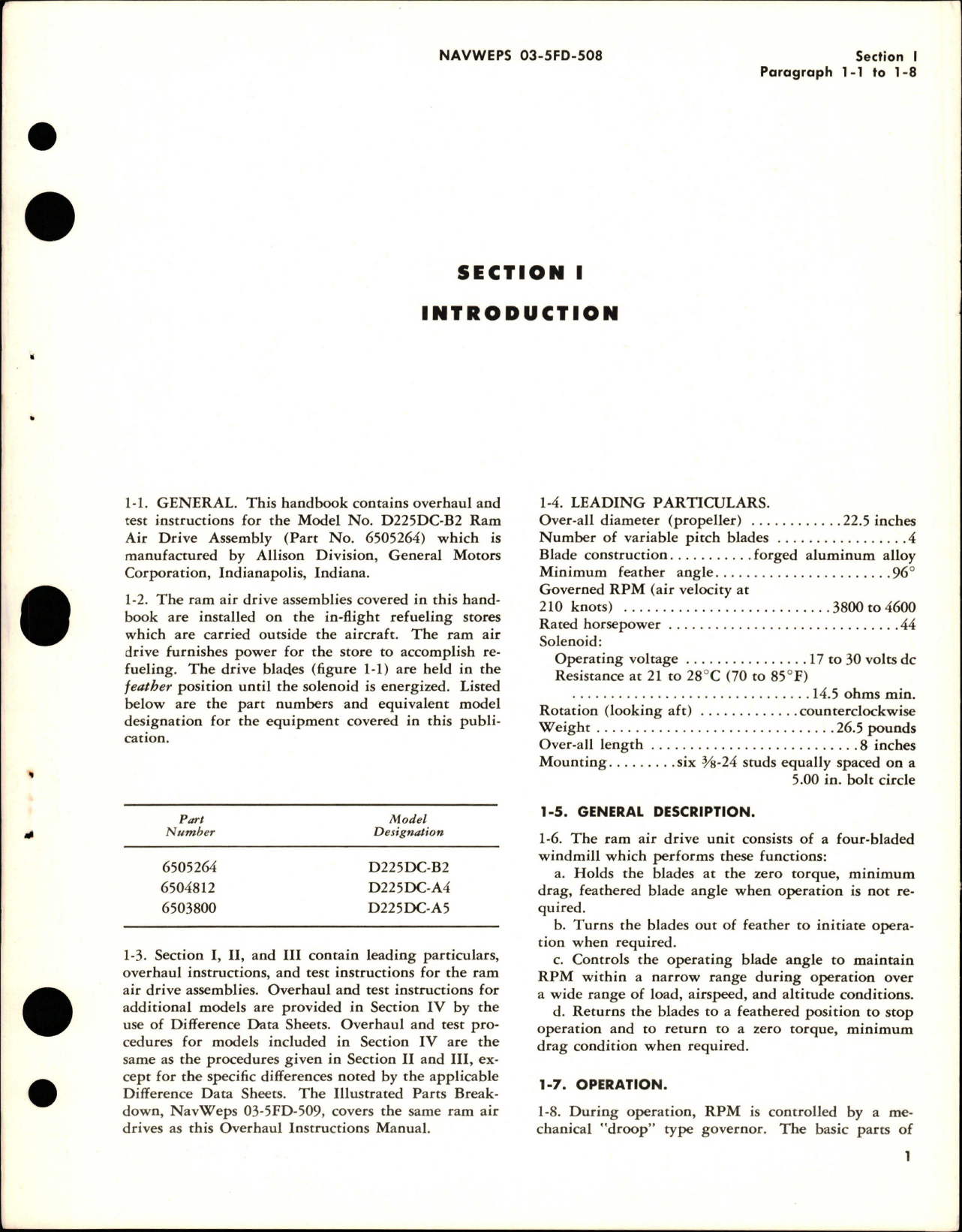 Sample page 5 from AirCorps Library document: Overhaul Instructions for Ram Air Drive Assembly - Parts 6505264, 6504812, and 6503800 